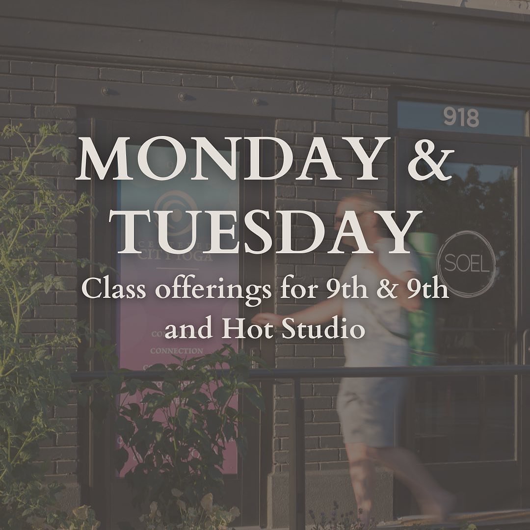 The most up to date Monday &amp; Tuesday Class Schedule for both our 9th &amp; 9th and hot studio.

You can find the link to book in our bio to sign up- We cannot wait to practice with you! 🤍🧘&zwj;♀️😌🧘&zwj;♂️

#yoga #slcyoga #centeredcityyogaslc 