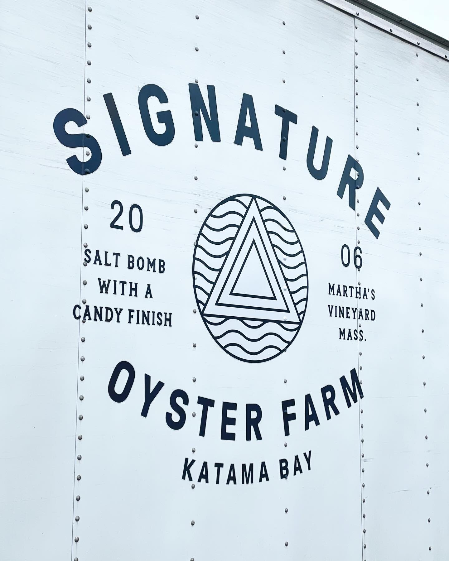 @signatureoysterfarm delivery truck looking good on the harbor #branding #logo #logodesigner #brandidentity #logodesign #oyster #oysterfarm #graphicdesign #marthasvineyard