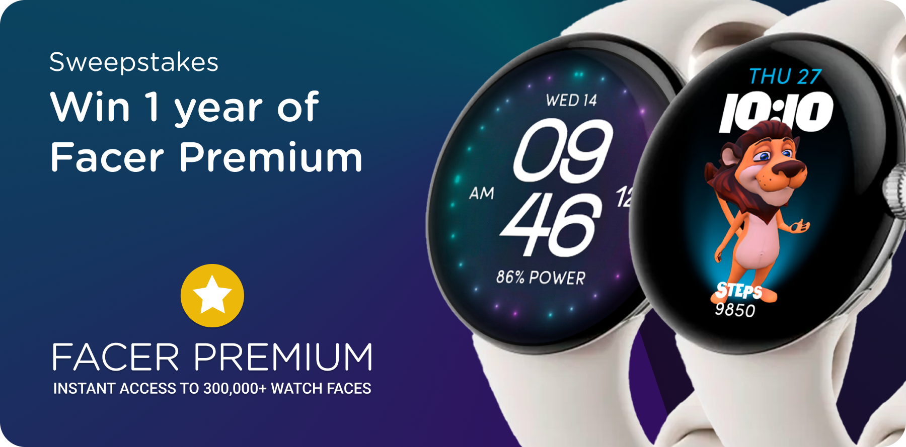 3D watch faces sweepstakes — Facer