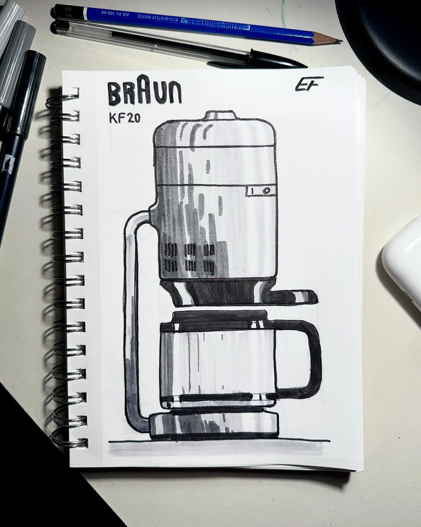 Sketches ✍🏻
One of my favorite coffee maker designs made by Braun in 1972
-
-
-
-
#design #industrialdesign #productdesign #sketch #sketching #challange #product #pencilesketch #sketchbook #id #idsketch #perspective #draw #ideation #designsketch #sc