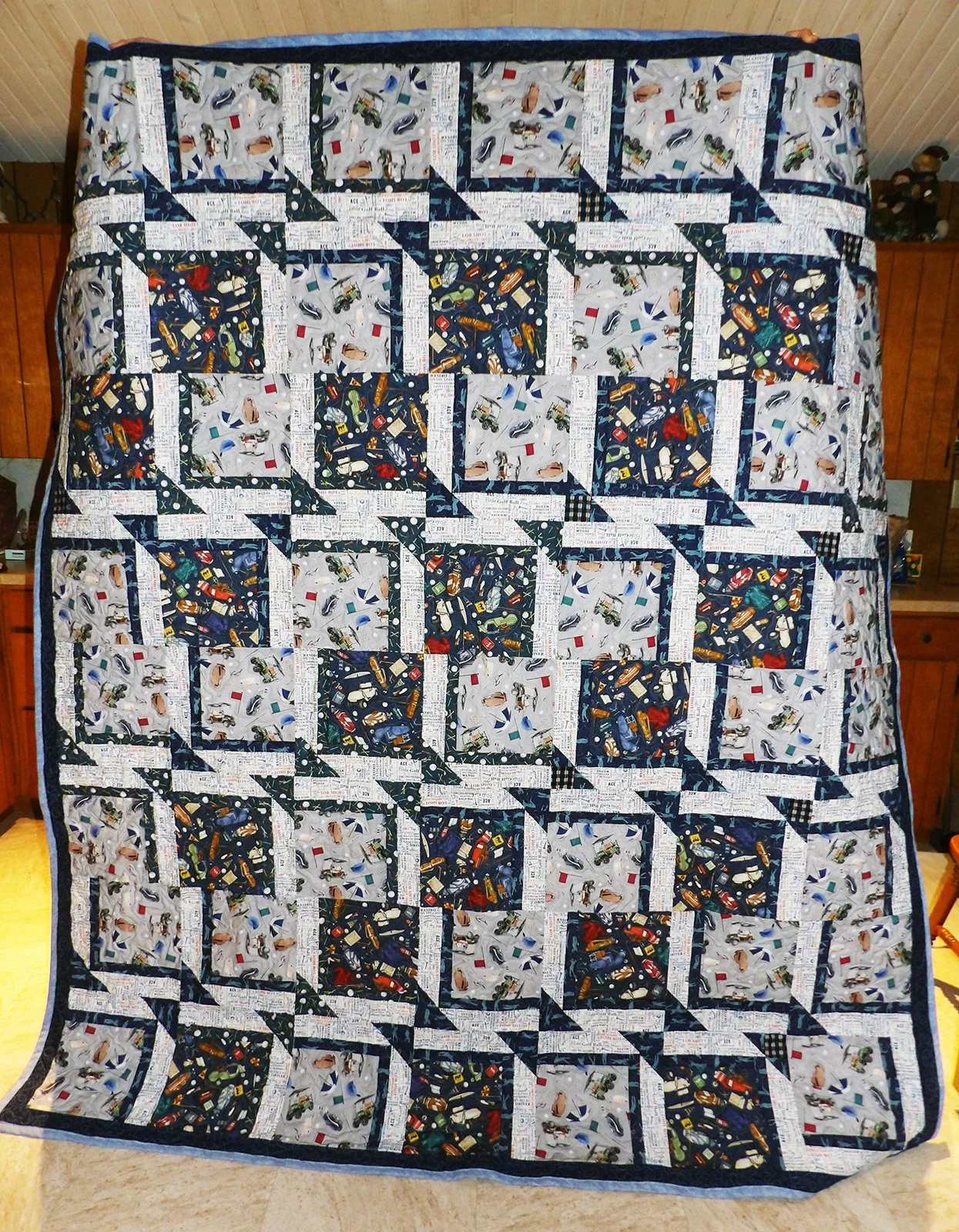 Golf Quilt, Quilt, Full, 82x90: Lindy Siebert, Bethesda Mennonite Church

3 yard quilt doubled