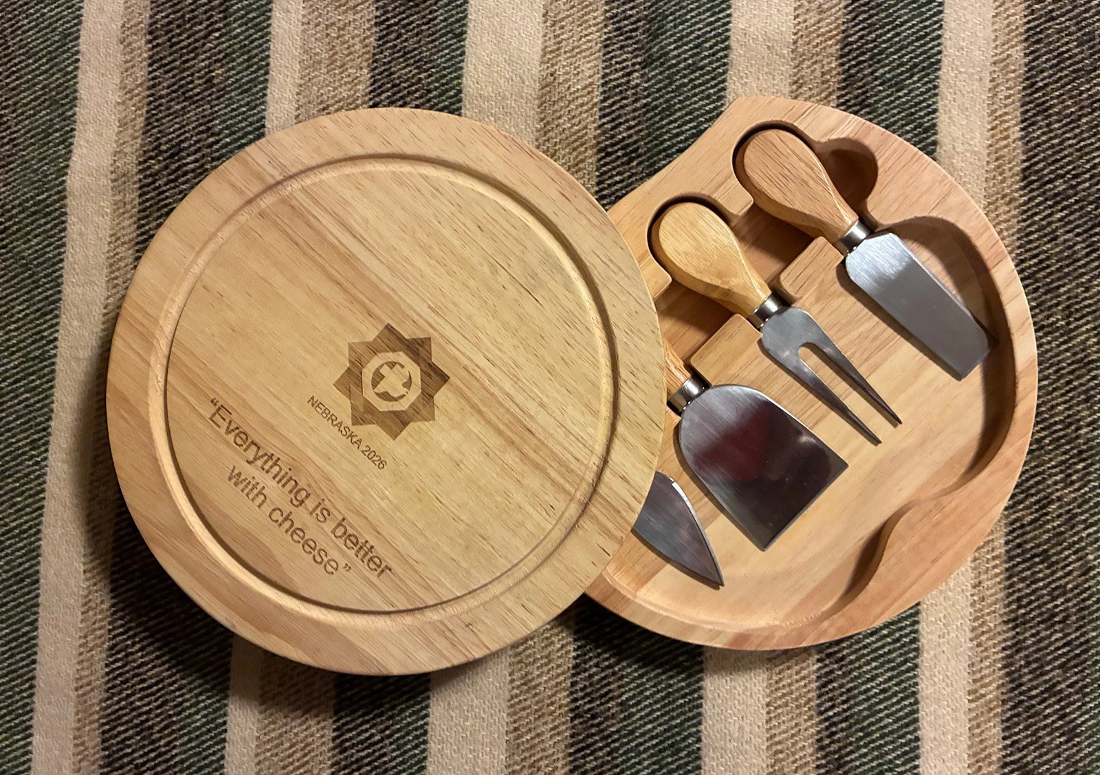 Cheese Board with Knives: Al Peters, Mennonite Central Committee