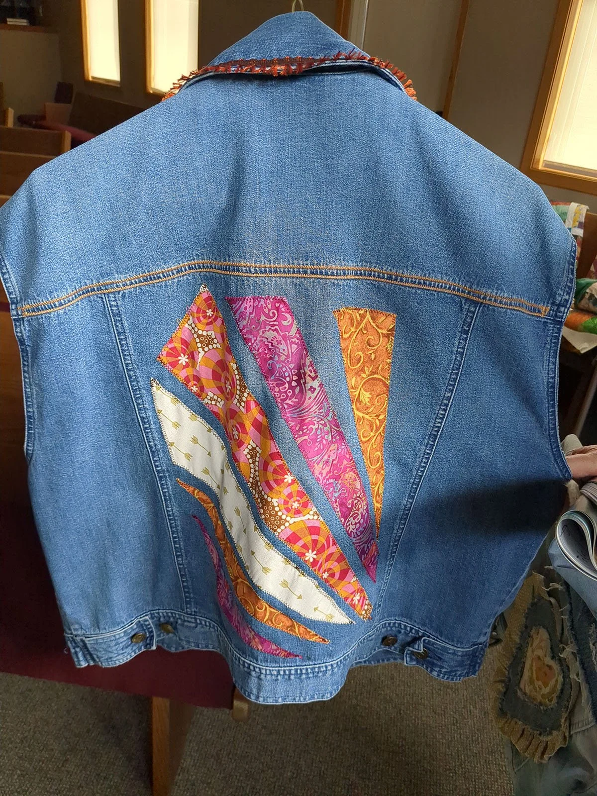 Women's Talbots Denim Jean Vest, Large: Joyce Friesen, First Mennonite, Lincoln