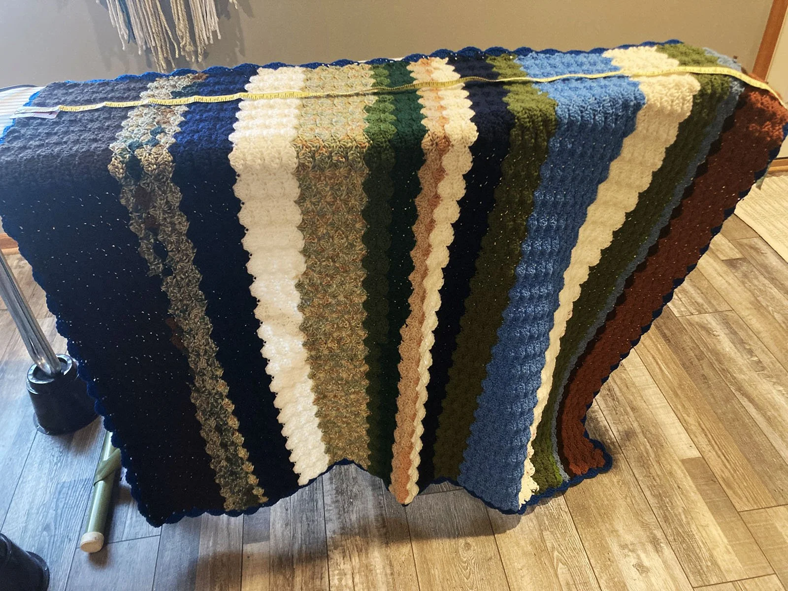 Manly Afghan, Other, 47x53: Joyce Friesen, First Mennonite, Lincoln

Manly colors , shell stitch pattern