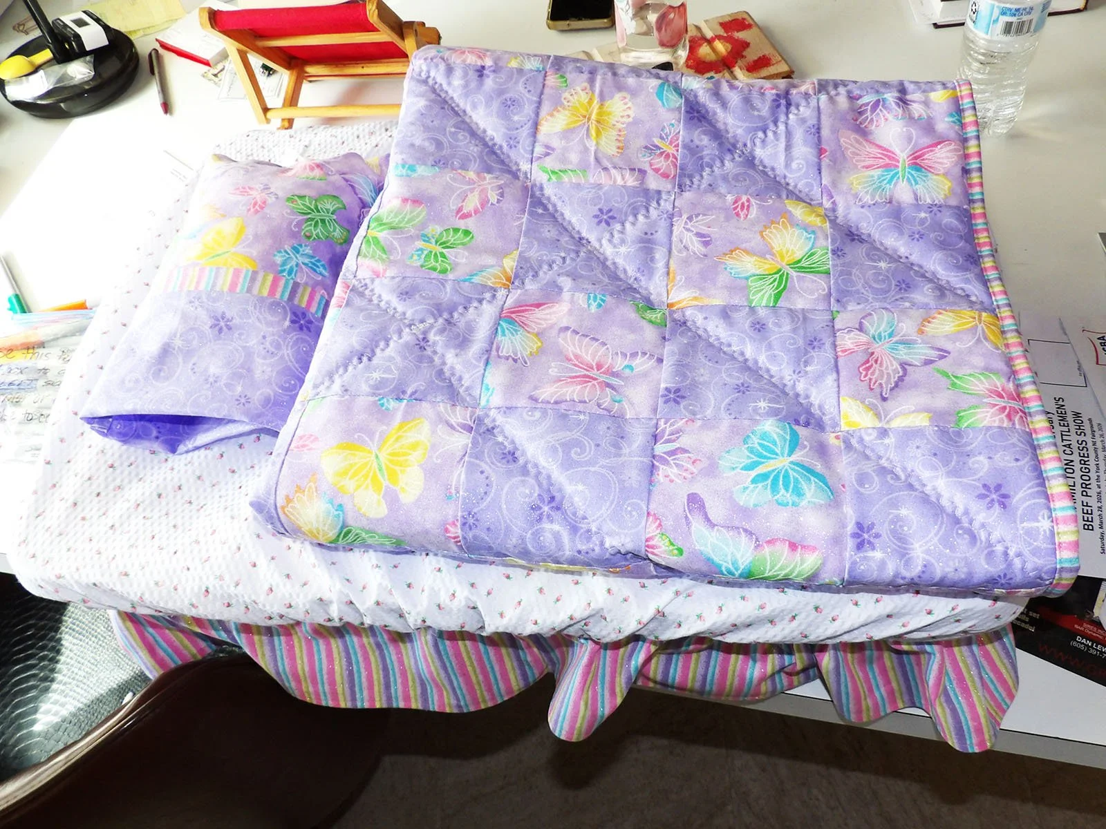 Doll Bed on a Tote: Lindy Siebert, Bethesda Mennonite Church, Henderson