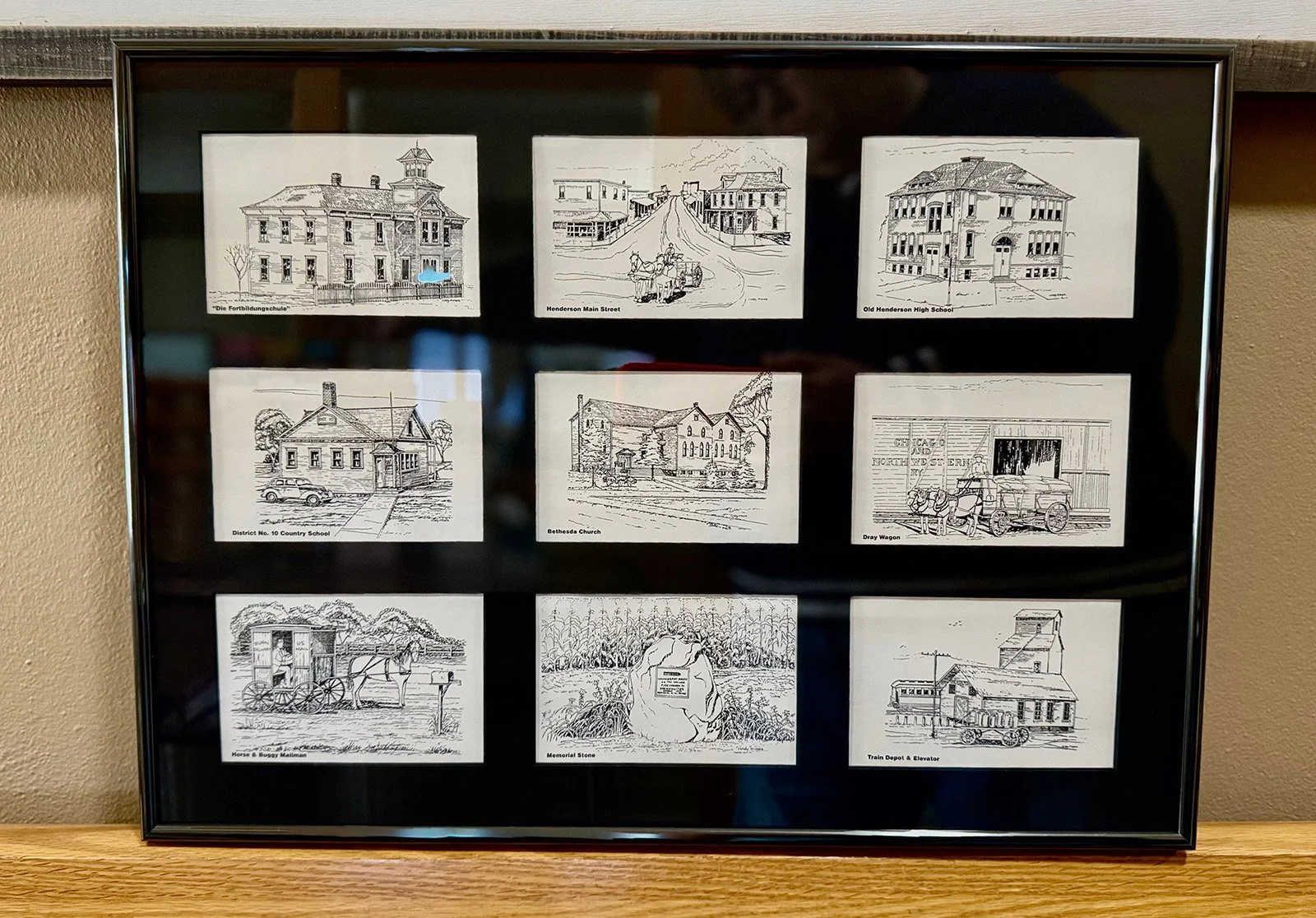 Historic Henderson Print - Prints drawn by Cindy Siebert Friesen: Friend of MCC, Bethesda Mennonite Church, Henderson
