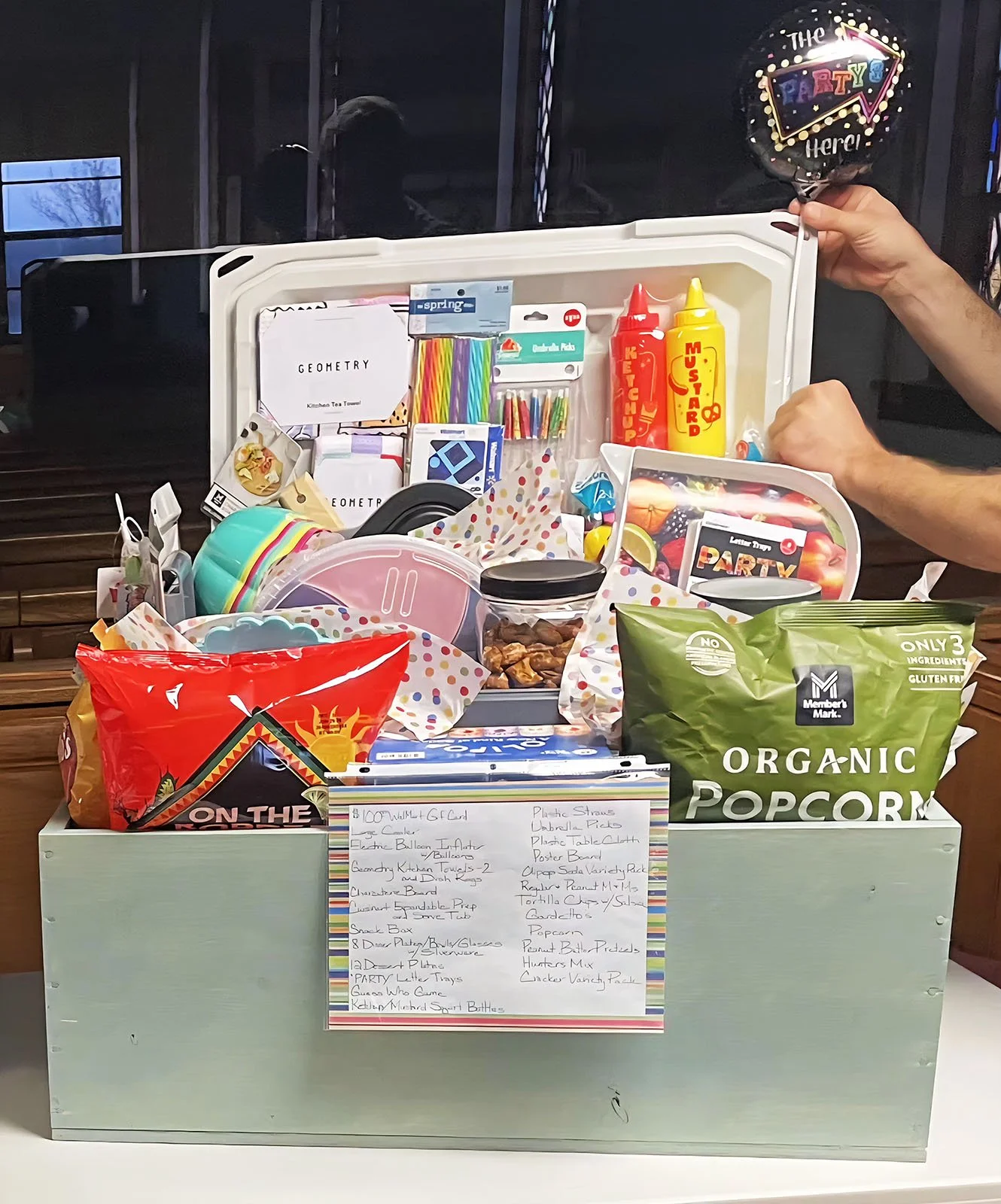 It's Party Time Gift Basket: Shepherd Group #1, First Mennonite Church, Beatrice