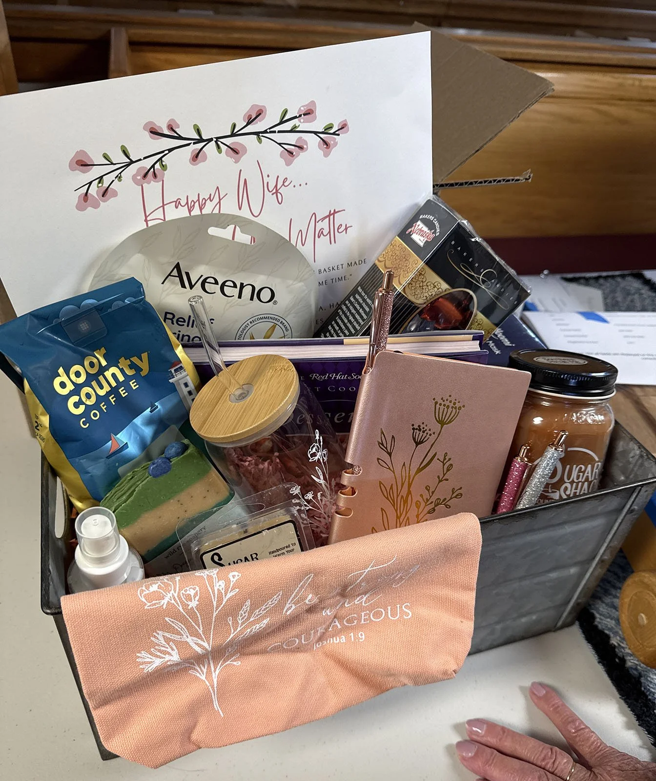 Happy Wife... Happy Life... Because You Matter Gift Basket: FMC Shepherd Group #4, First Mennonite Church, Beatrice