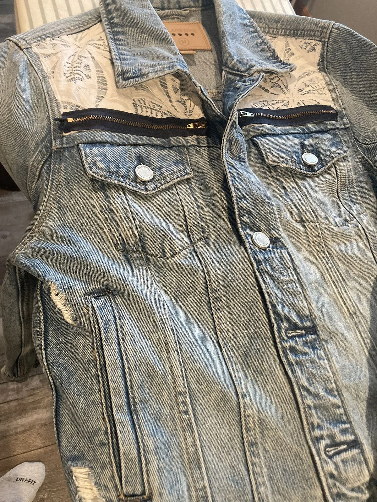 Lace Jean Jacket Size Medium - Joyce Friesen, First Mennonite, Lincoln