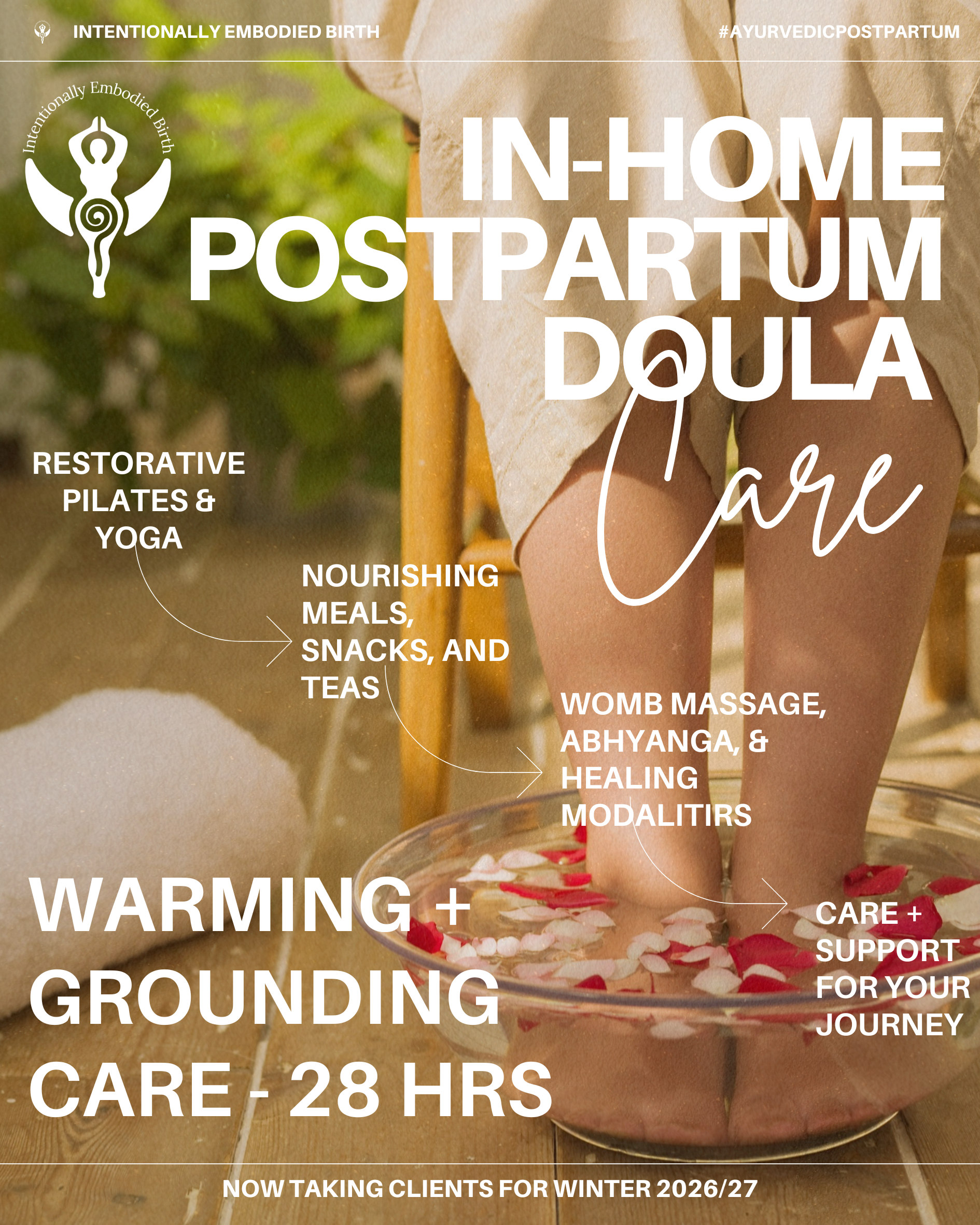 In-Home Postpartum Doula Services: Warming + Grounding Care