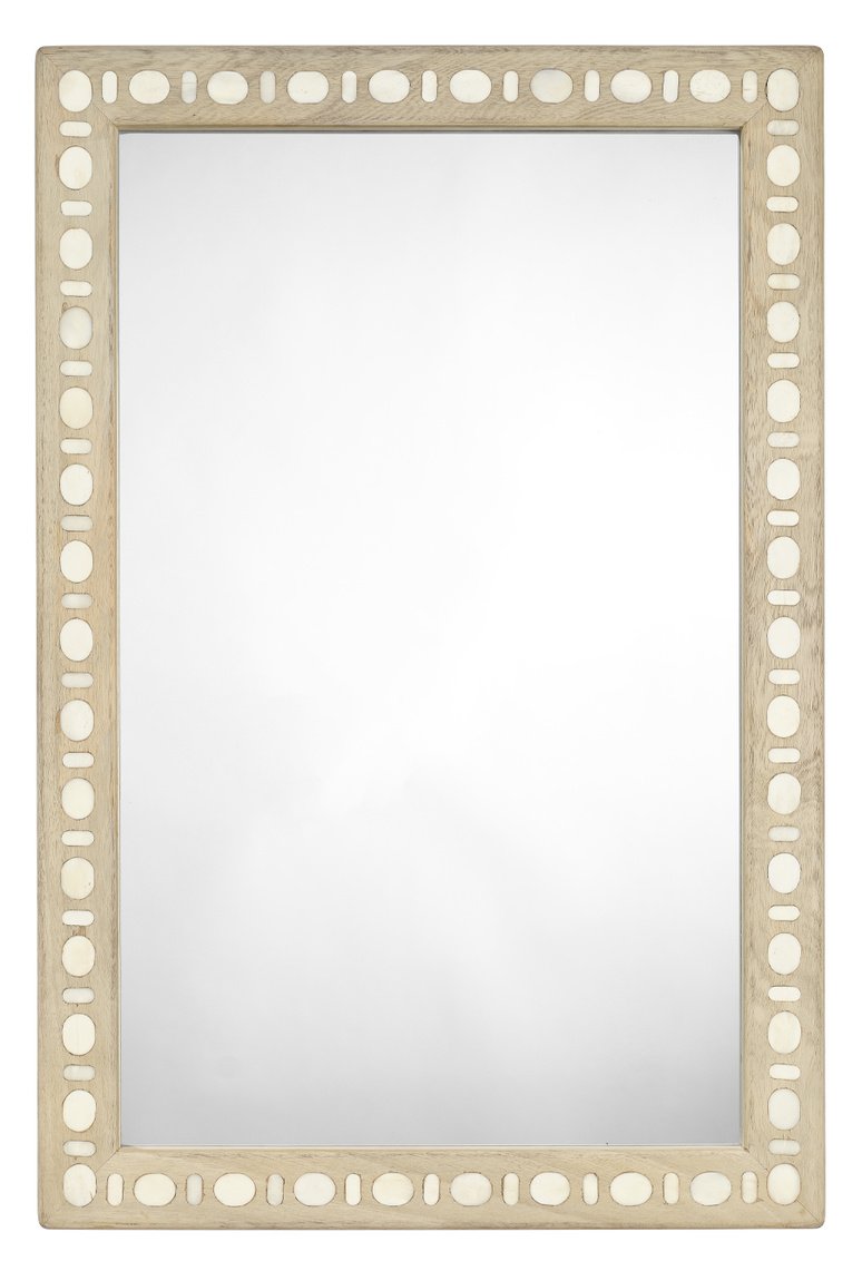 Sama wood rectangular mirror