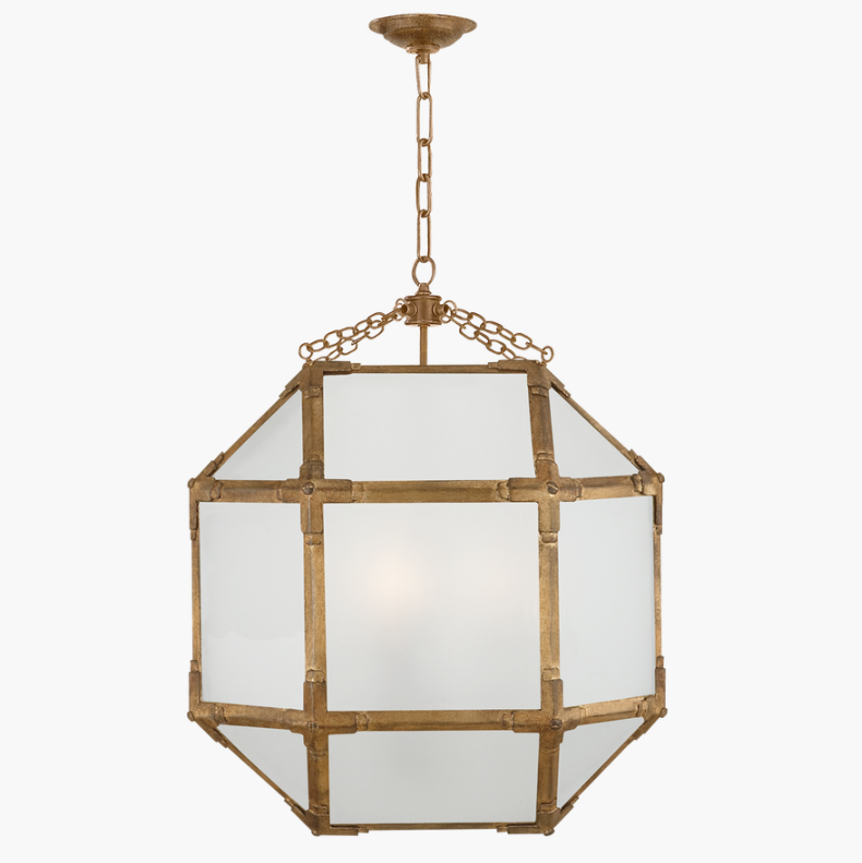 Morris Medium Lantern in Gilded Iron with Frosted Glass.png