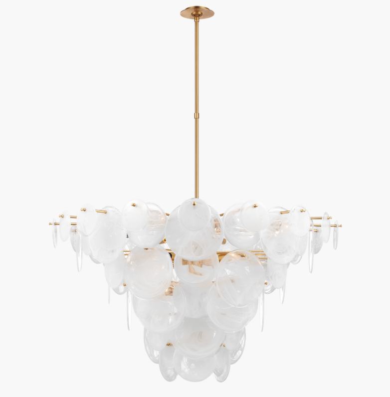 Loire Extra Large Chandelier in Gild with White Strie Glass.png