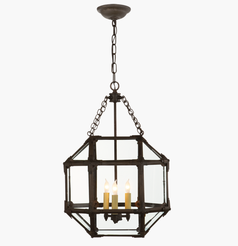 Morris Small Lantern in Antique Zinc with Clear Glass.png