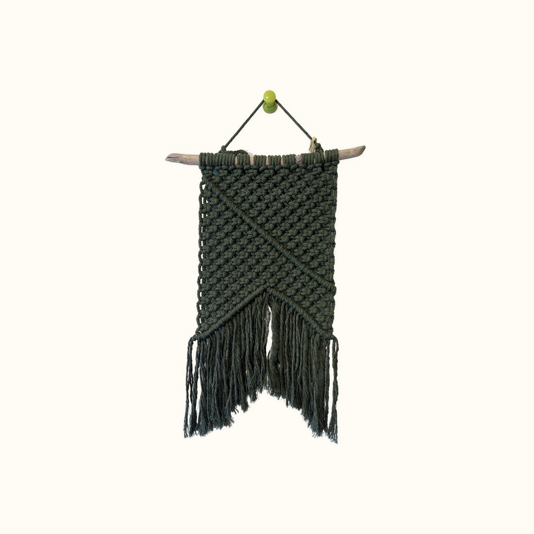 Forest Green Macrame Wall Hanging