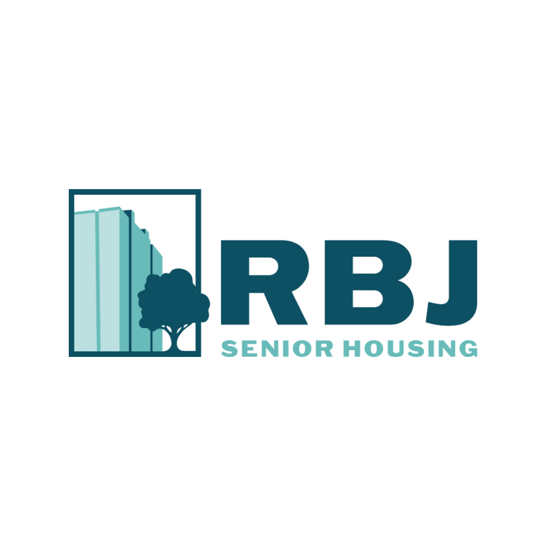 RBJ Senior Housing logo featuring a stylized apartment building and tree