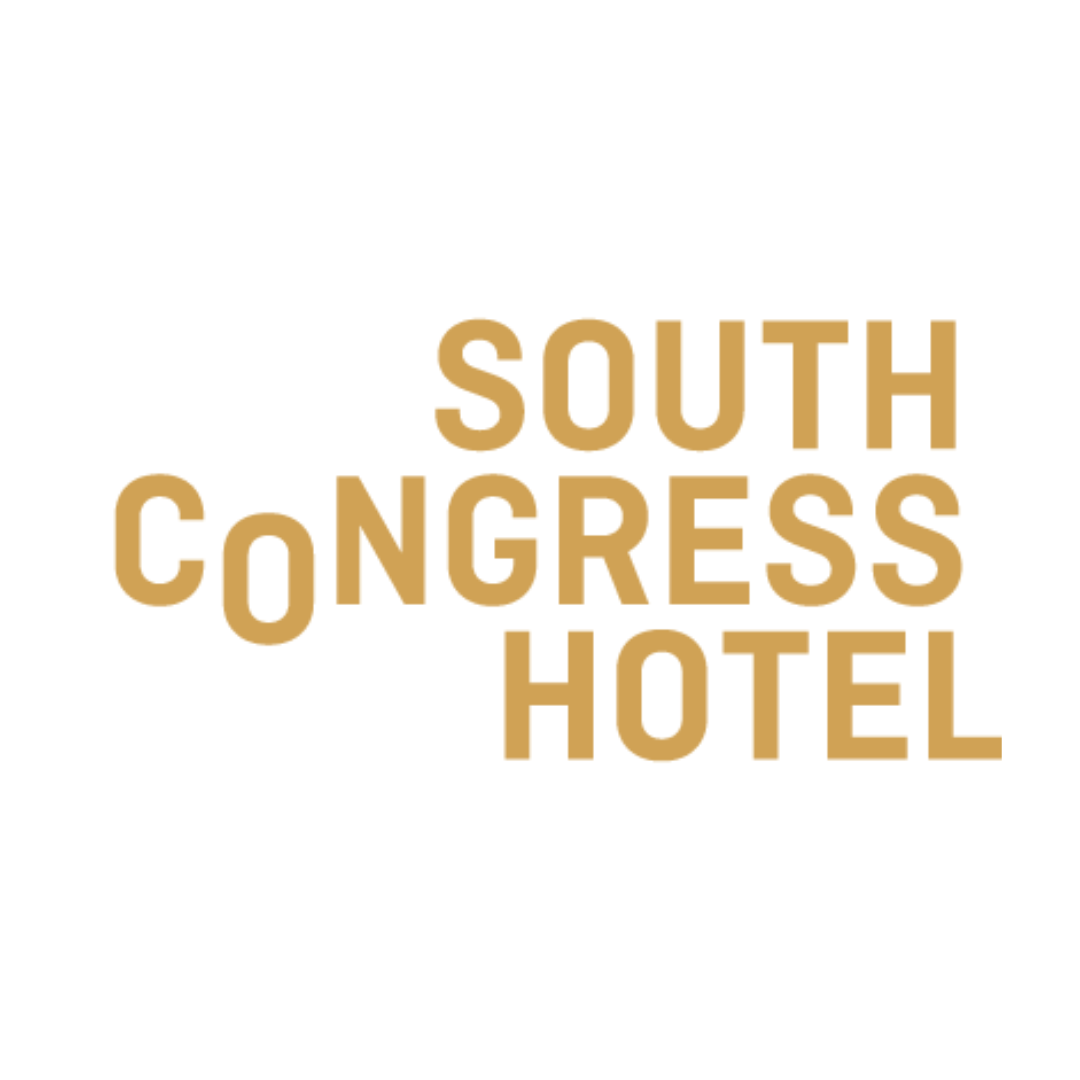 South Congress Hotel logo in gold typography
