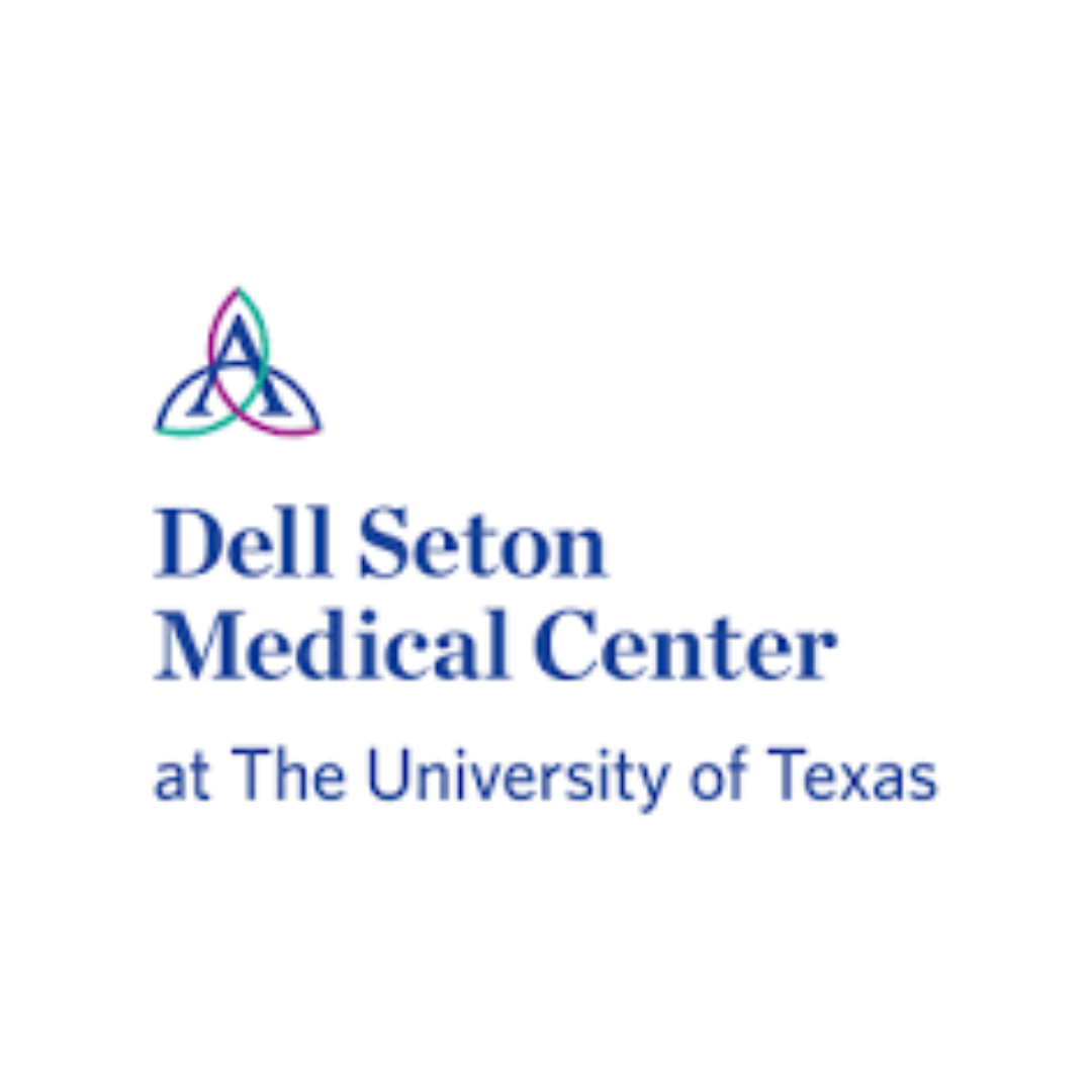 Dell Seton Medical Center at The University of Texas logo with interlocking triangular emblem