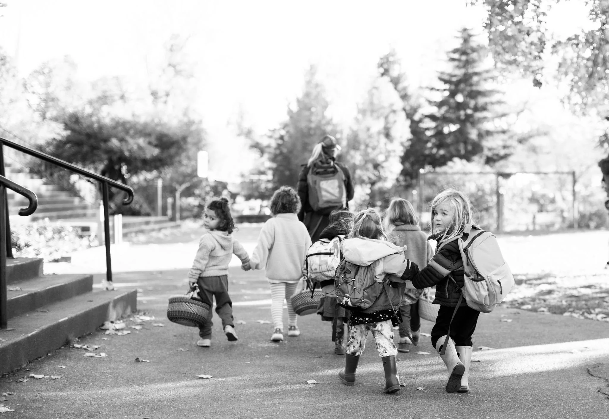 Portland Waldorf School_Early Childhood_BW Walking.JPG
