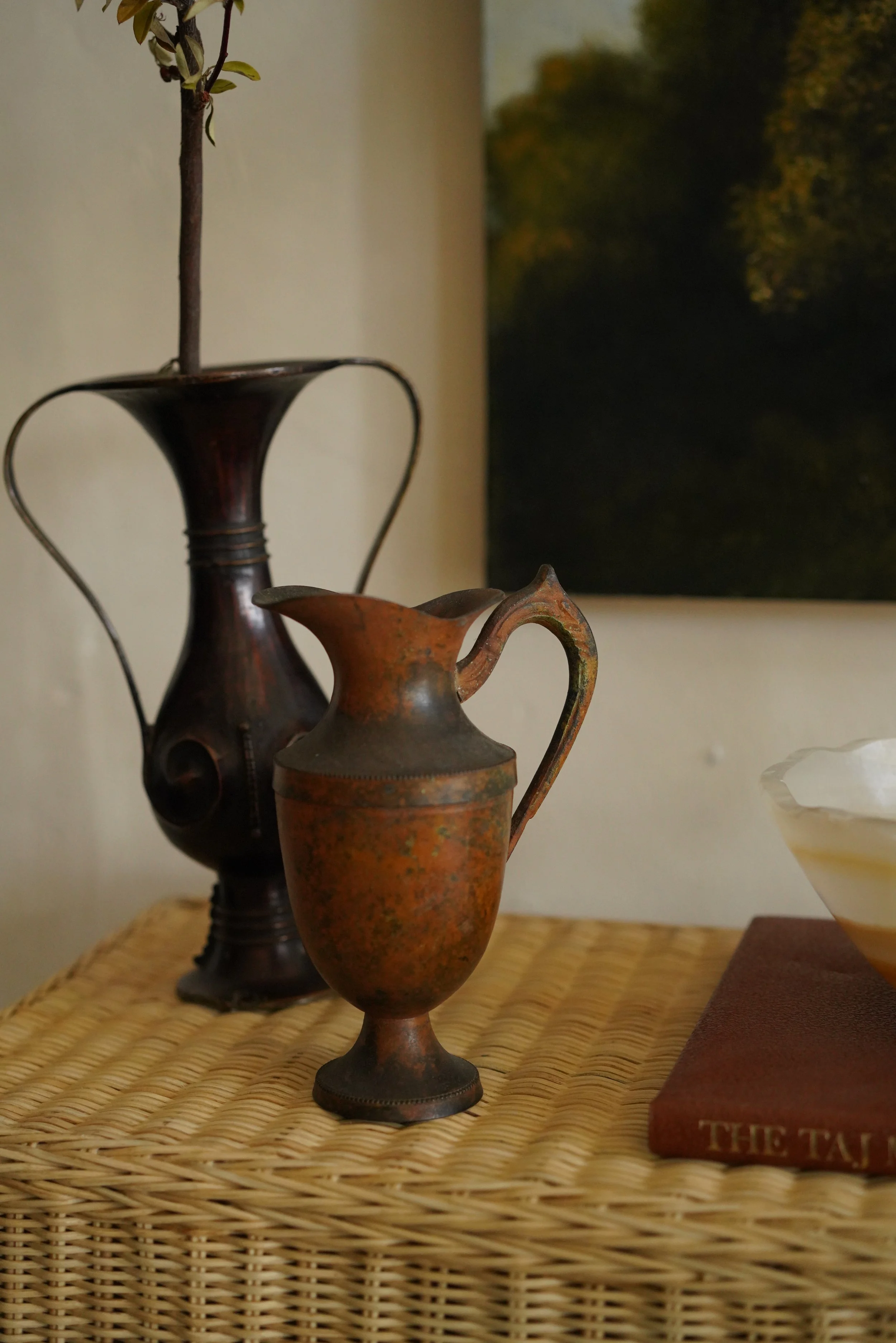 Vintage Metal Vase With Patina