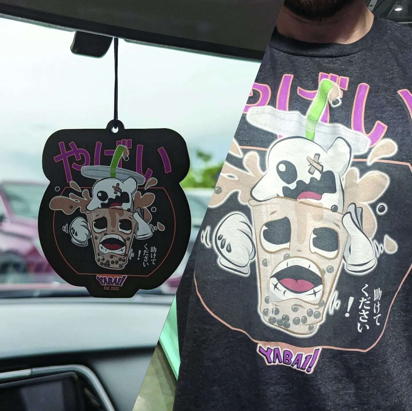 Boba Tea, Help Me! shirts and air fresheners now available on the site! 
.
.
.
.
.
#turbo #turbocharged #shirt #gearhead #nissan #toyota #Honda #acura #infinity #Mazda #piston #jdm #spool #boost #boosted #clothing #clothingbrand #yabai #yabaidesigns 
