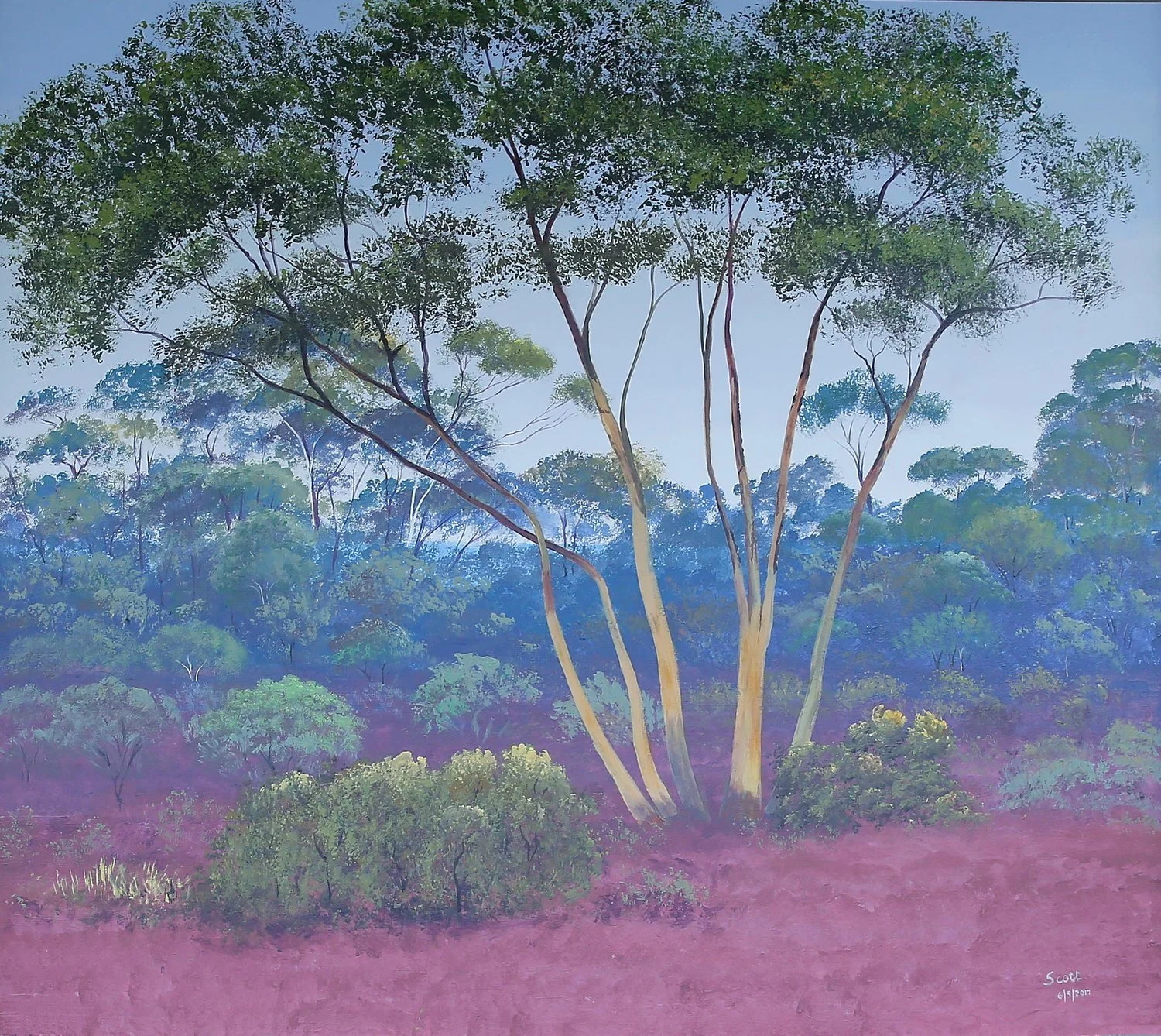 John Scott 'Afternoon light on the trees' 2017. Photo by Madison Studio.