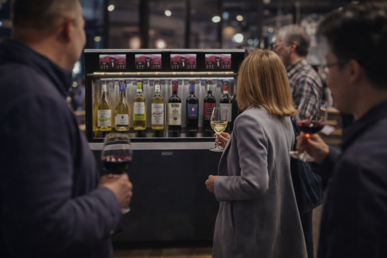 Self-pour wine machine drives repeat visits