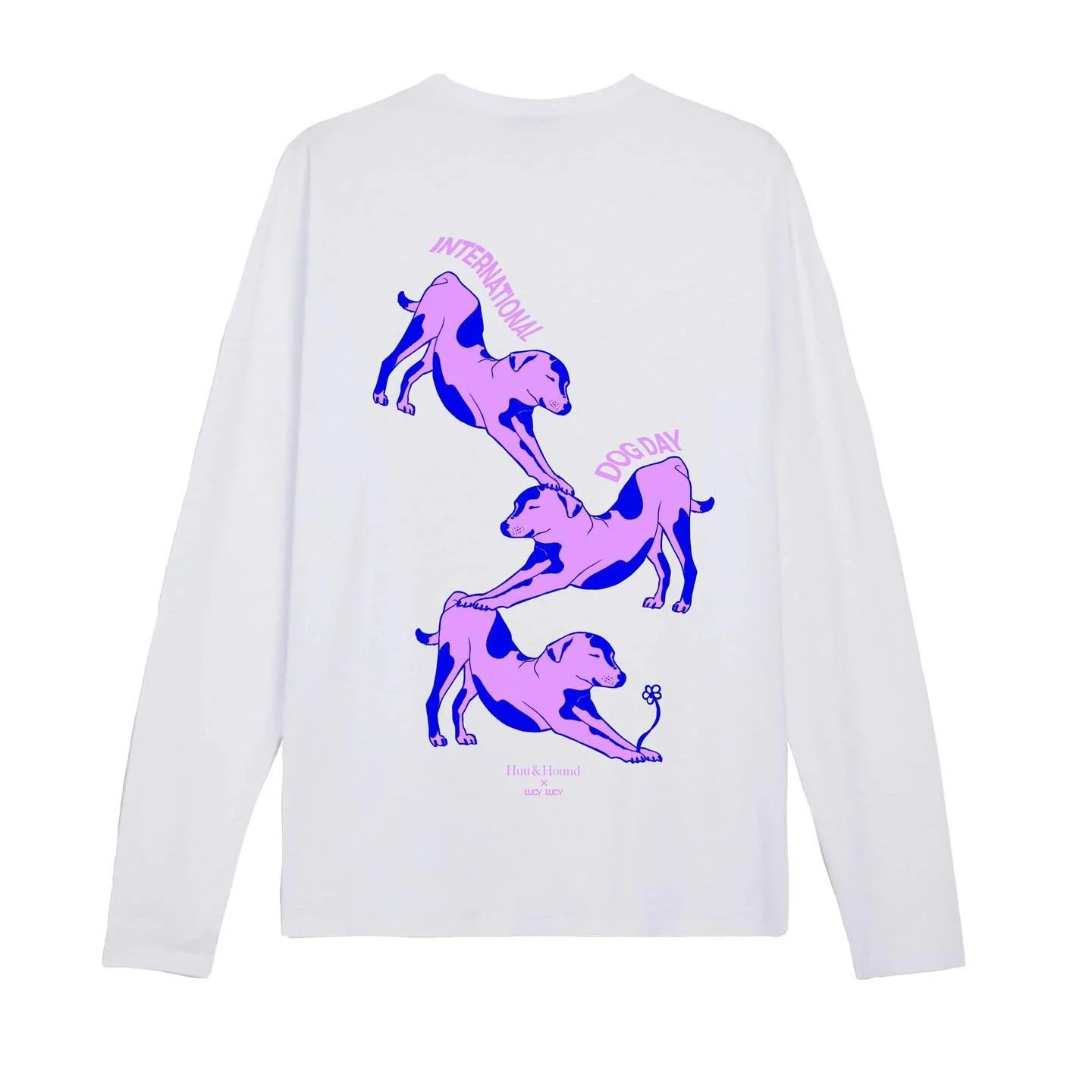 HUTT &amp; HOUND x LUCY LUCY limited edition, long sleeve shirt available now for preorder. Screen printed locally by @toofargone_preston on AS Colour organic cotton. 

We are beyond excited to announce our collaboration with local artist @lucylucyon