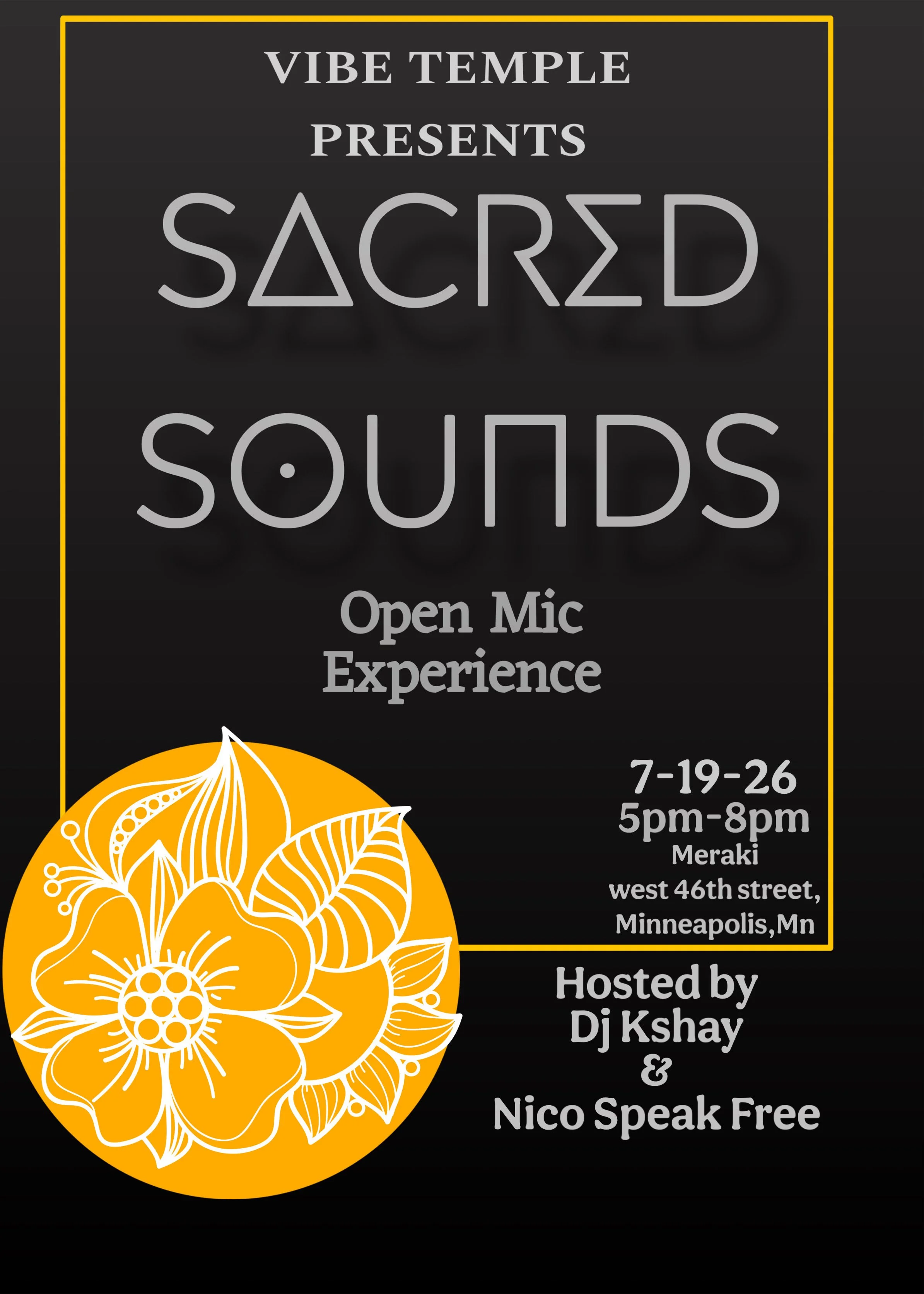 Sacred Sounds - An Open Mic Experience 