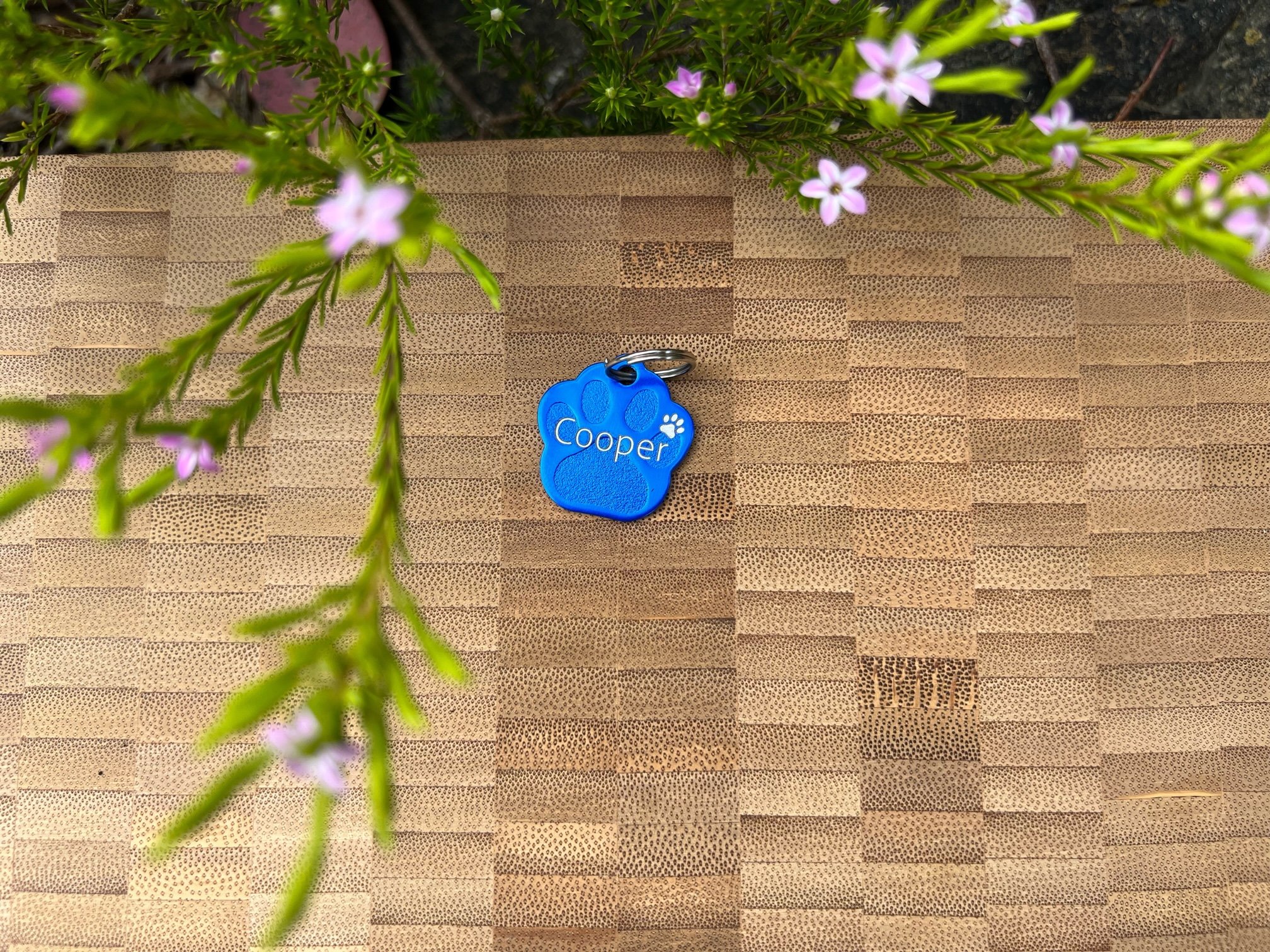 Paw Aluminium Engraved Pet Tag