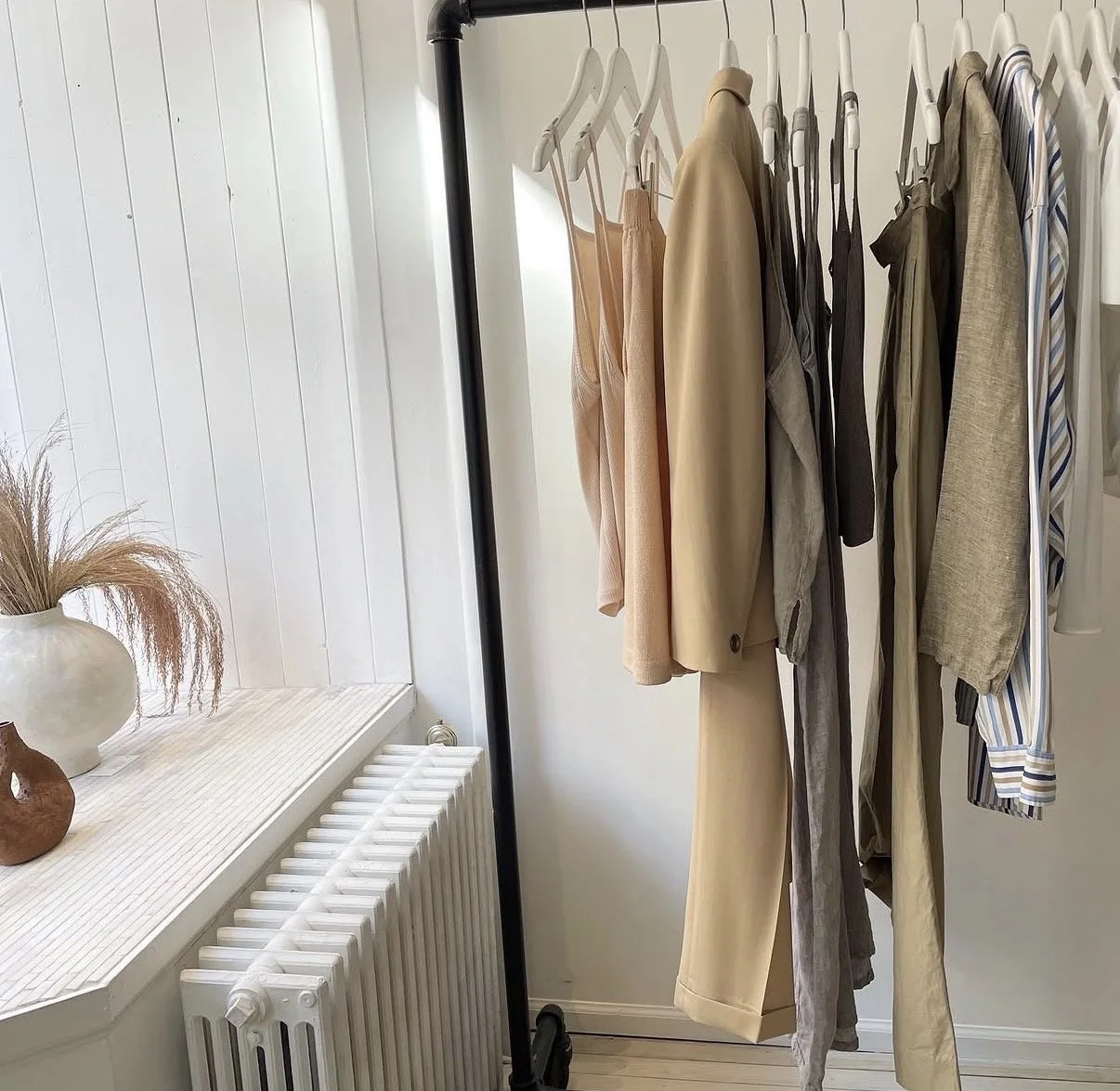 Store interior, clothes on rack