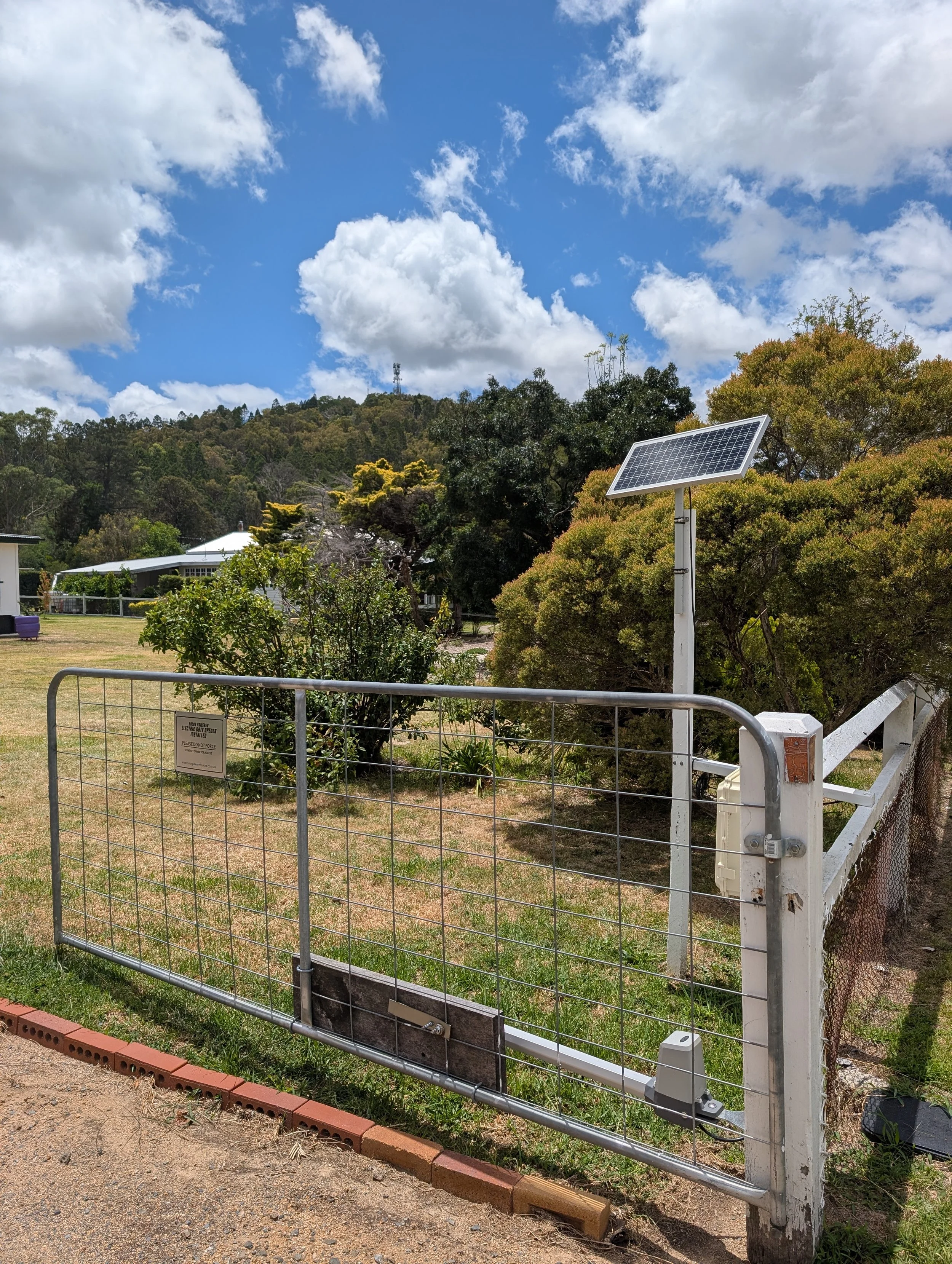 Solar powered gate opener