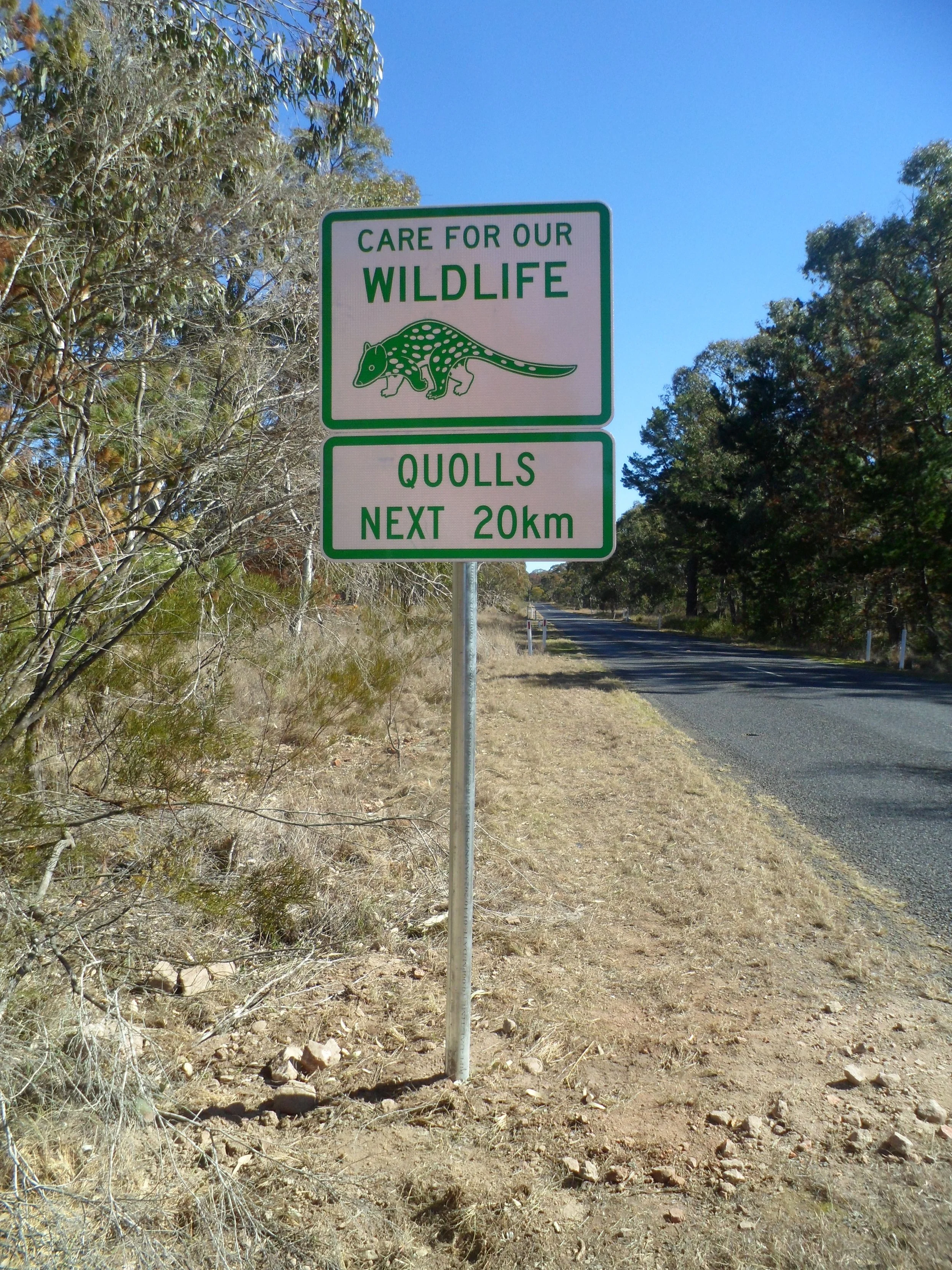 Quoll Road Signs Finally Installed