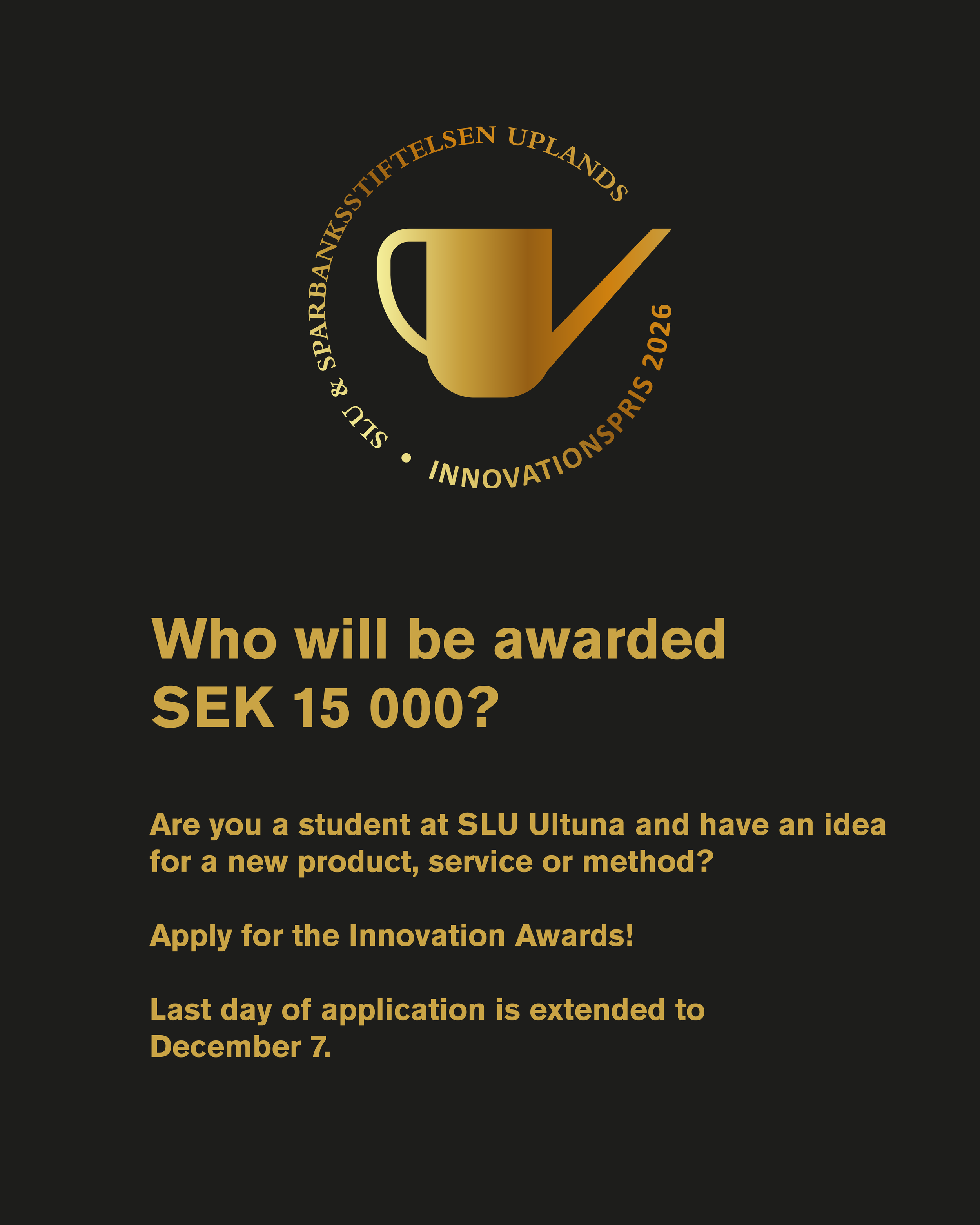 SLU och Sparbanksstiftelsen Upplands Innovationspris