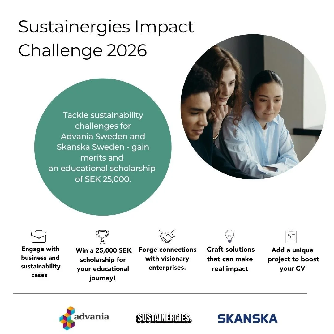 H&auml;ng med och utmana status quo!

F&ouml;r att utmana hur vi bem&ouml;ter dagens problem och utveckla l&ouml;sningar som kommer att blomstra i framtiden. Med Sustainergies Impact Challenge &ouml;ppnar vi upp f&ouml;r innovativa l&ouml;sningar som