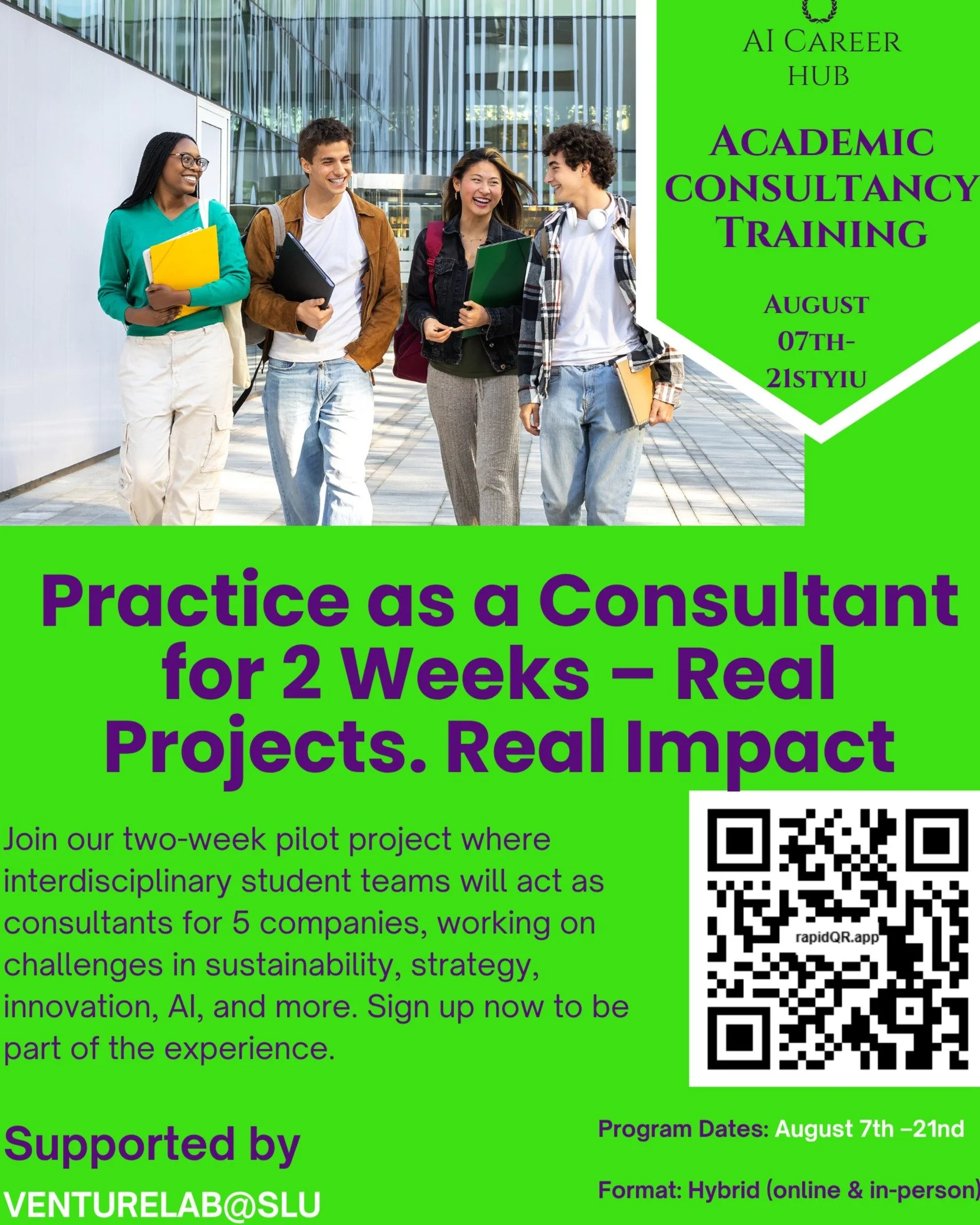 Looking to gain real consulting experience and boost your CV? Or do you have a company seeking fresh perspectives on a business challenge?

The Academic Consultancy Project brings together students from Swedish universities with innovative companies 
