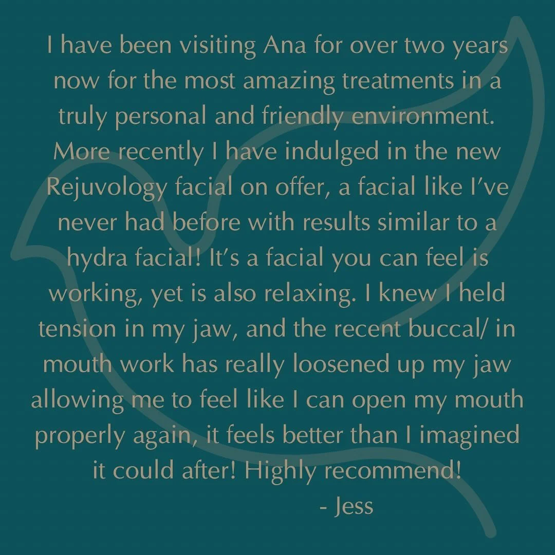 So lovely to receive this feedback. This client has been visiting for a while, she suffers from tightness and discomfort around her jaw, also known as TMJ. I always focus on releasing this for her but after recent Buccal/intra-oral massage training w
