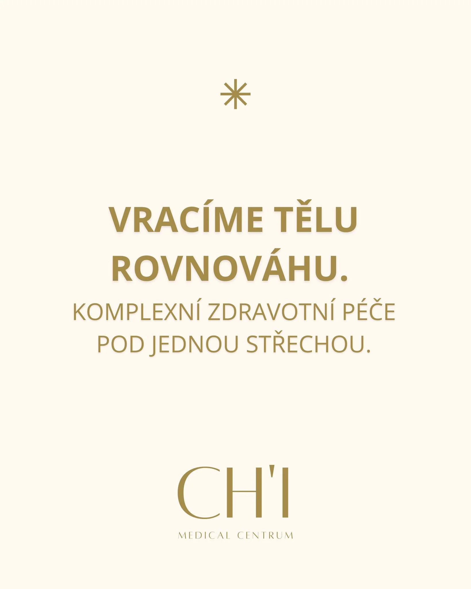 Vrac&iacute;me tělu rovnov&aacute;hu 💛

M&aacute;te pocit, že va&scaron;e tělo v n&aacute;valu povinnost&iacute; ztr&aacute;c&iacute; dech? 
V CH'I centru neře&scaron;&iacute;me jen n&aacute;sledky, ale hled&aacute;me skutečn&yacute; původ va&scaron