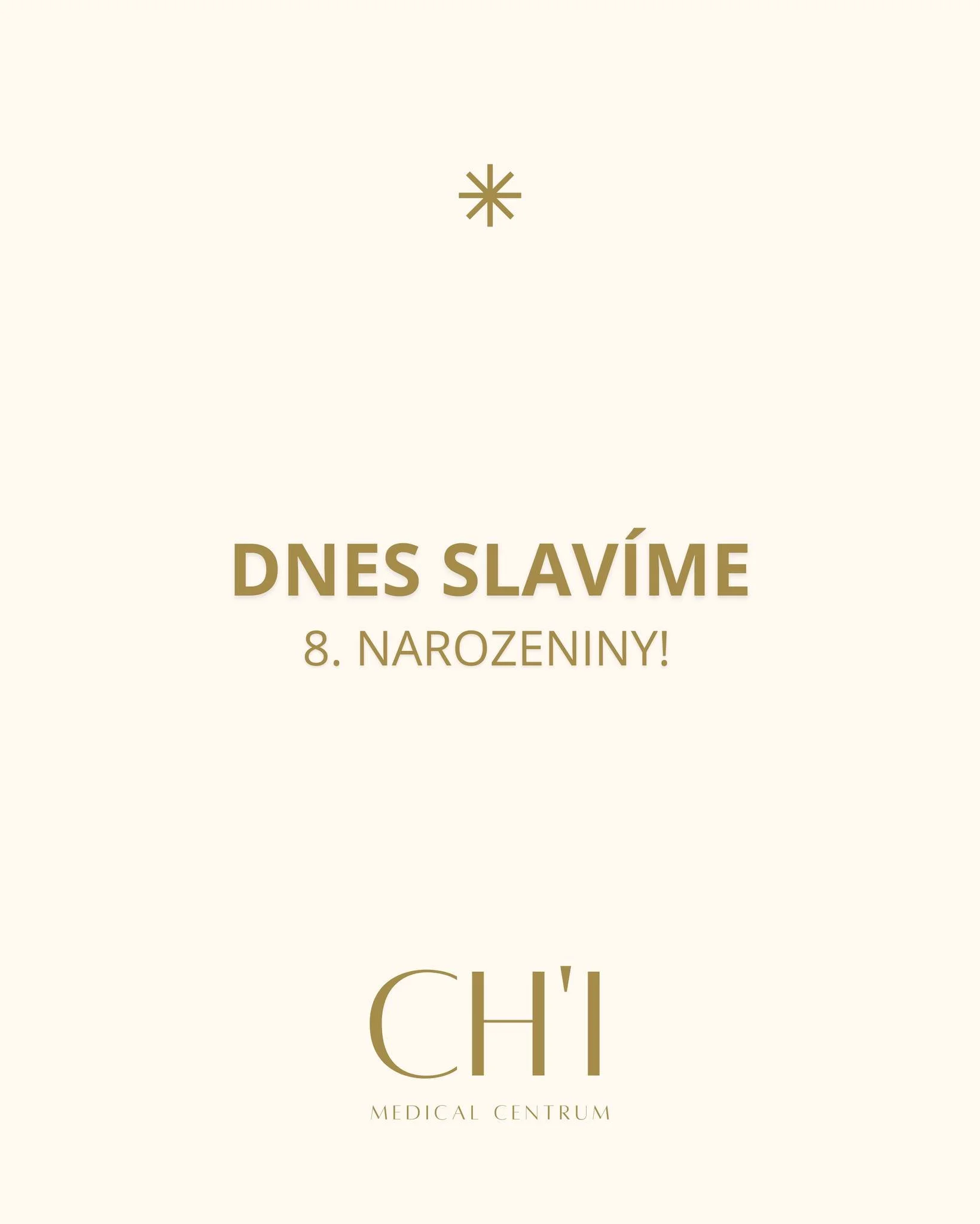 Slav&iacute;me 8 let! ✨
Osm let společn&eacute; cesty, va&scaron;ich př&iacute;běhů a momentů, kdy jsme společně vraceli va&scaron;emu tělu i mysli ztracenou rovnov&aacute;hu. 🤲

Když jsme CH&rsquo;I zakl&aacute;dali, měli jsme jasnou vizi &ndash; v