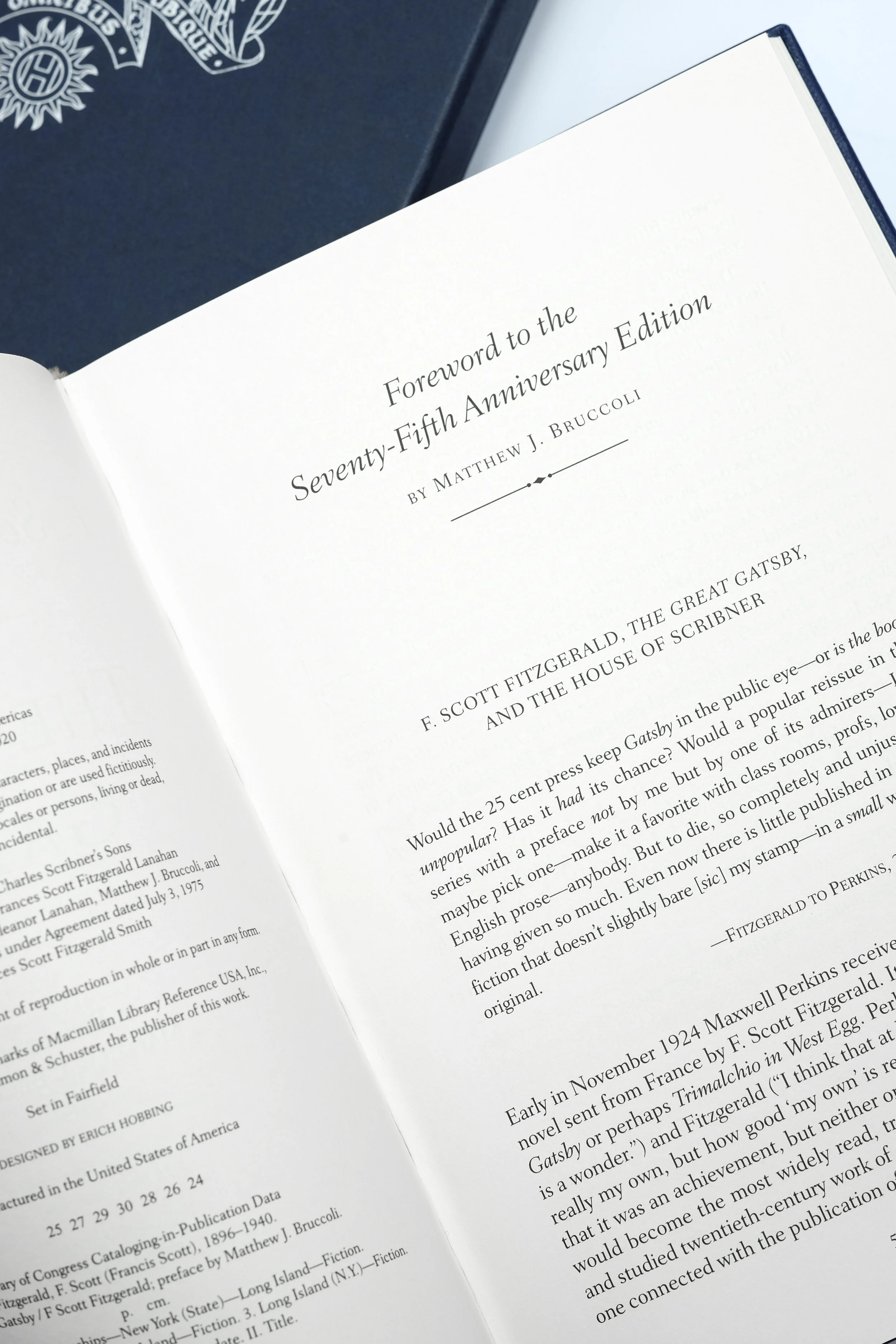 Inside cover for The Great Gatsby Illustrated edition