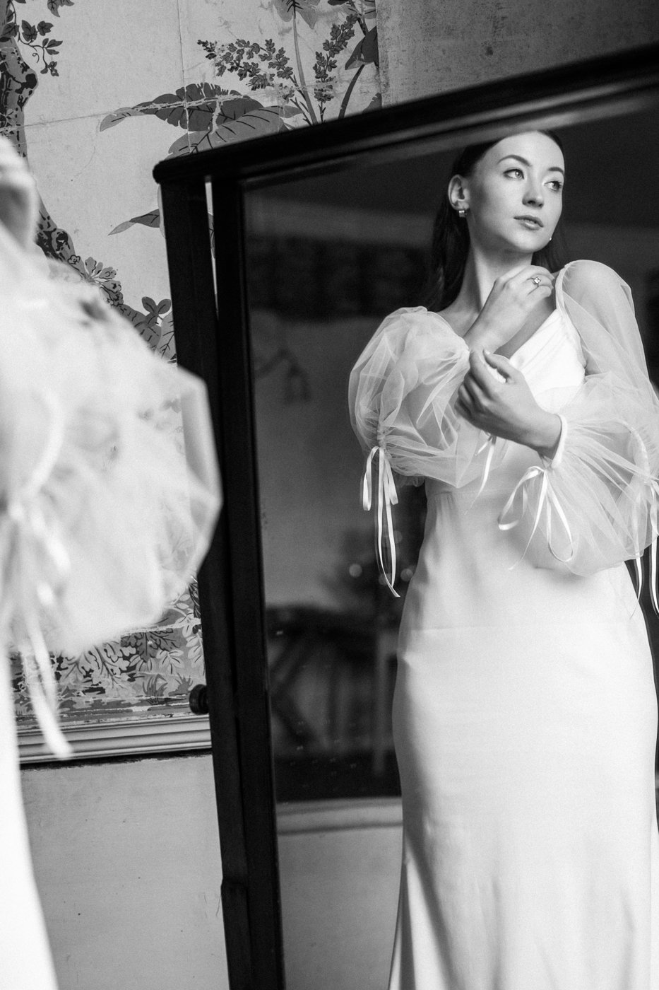 Reflection in a mirror of the Bride