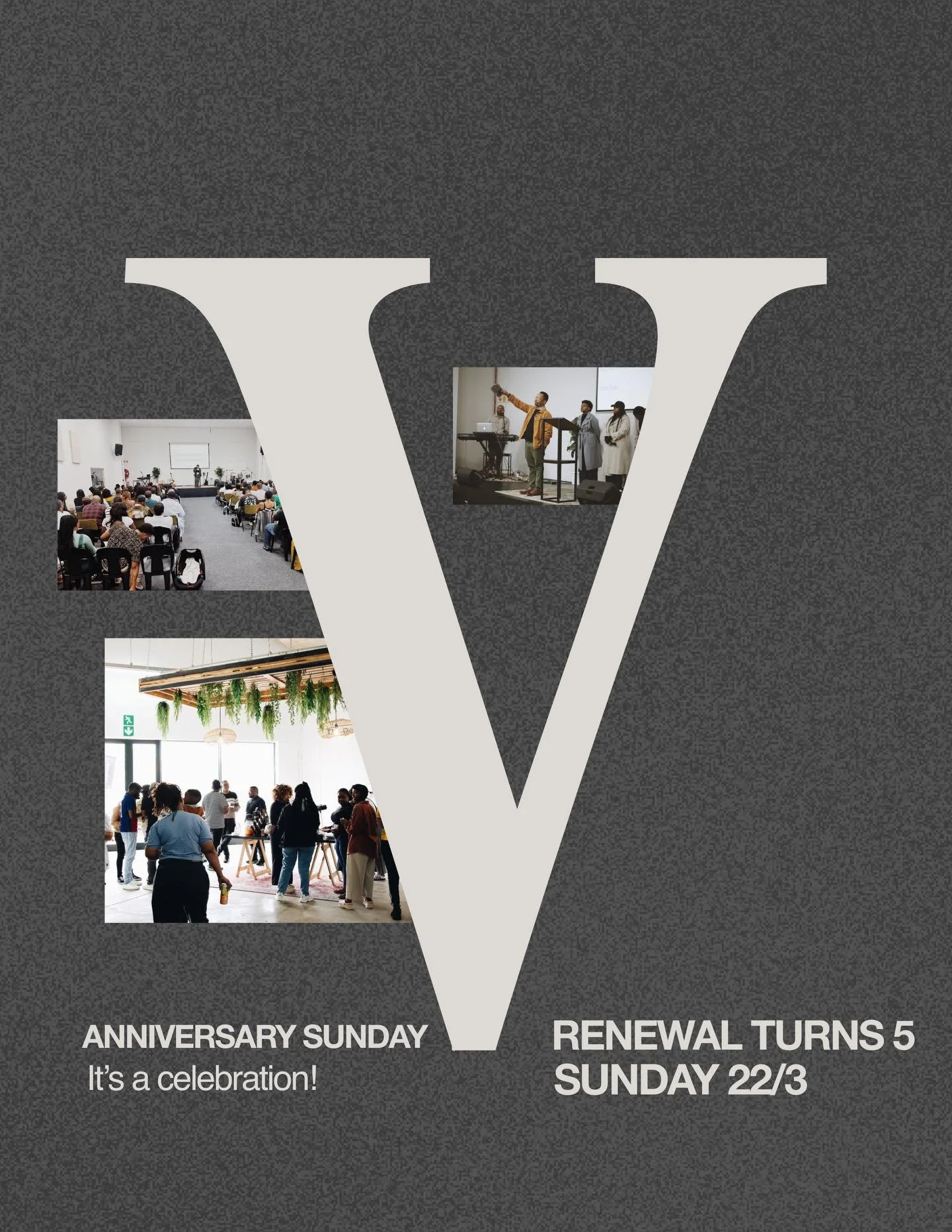 RENEWAL TURNS 5.

This week, we&rsquo;re celebrating 5 years of God&rsquo;s faithfulness. 
Join us as we reflect and celebrate!

Anniversary Sunday
22.03.2026