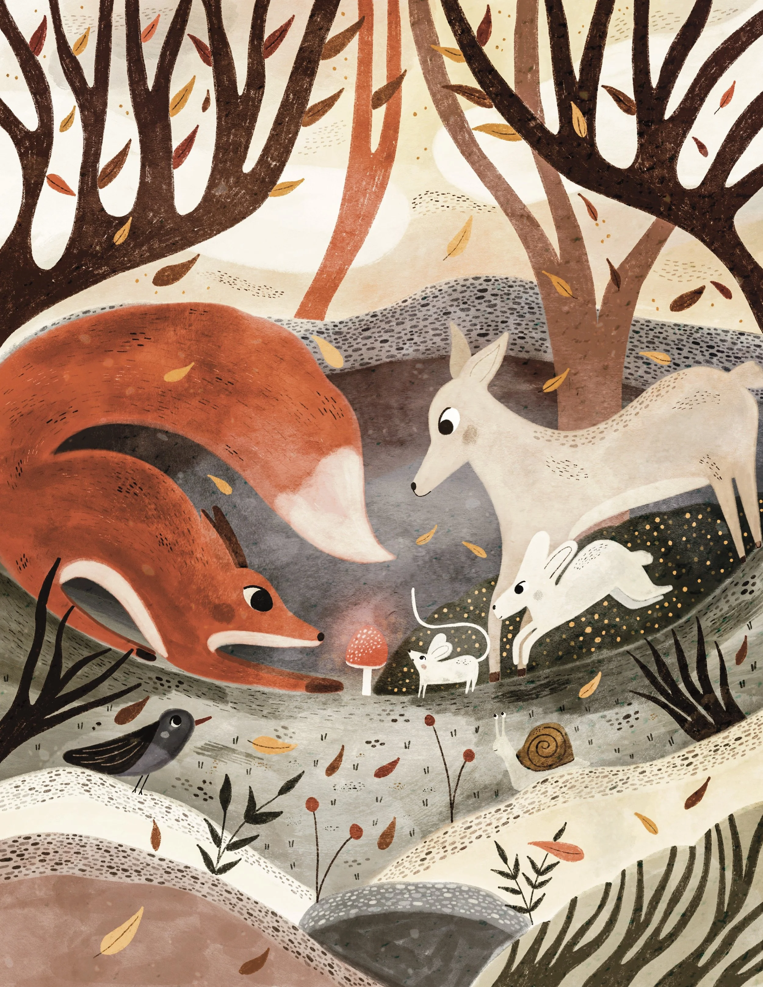 Maiden Moose_Mushroom Illustration