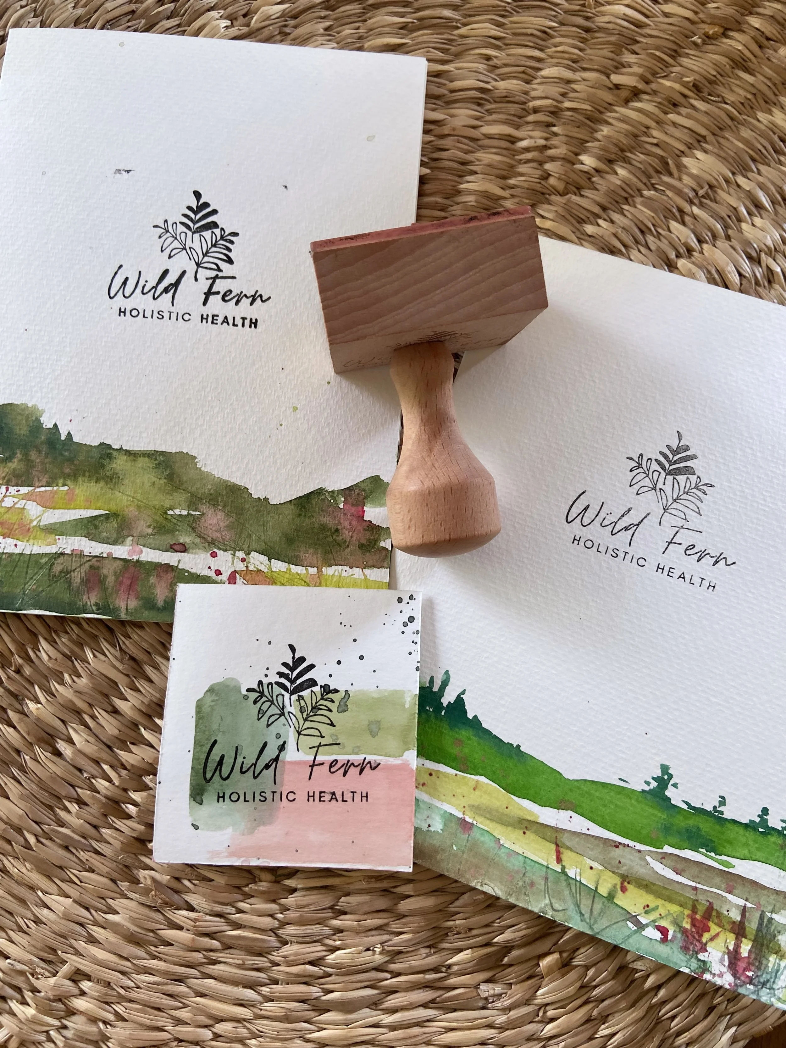 out of studio for some r + r&hellip; but I couldn&rsquo;t help myself 🌿🎨

this custom stamp just arrived and I&rsquo;ve been having too much fun crafting personalized gift cards for your loved ones. 

you can grab one when I&rsquo;m back later next