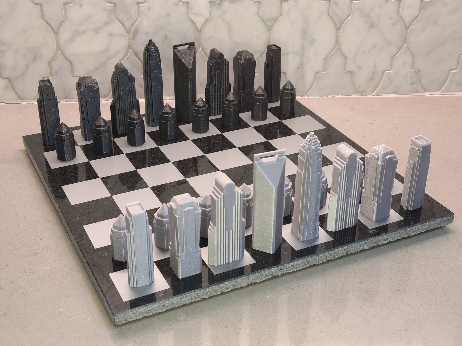 Custom Chess set | Circle City 3d