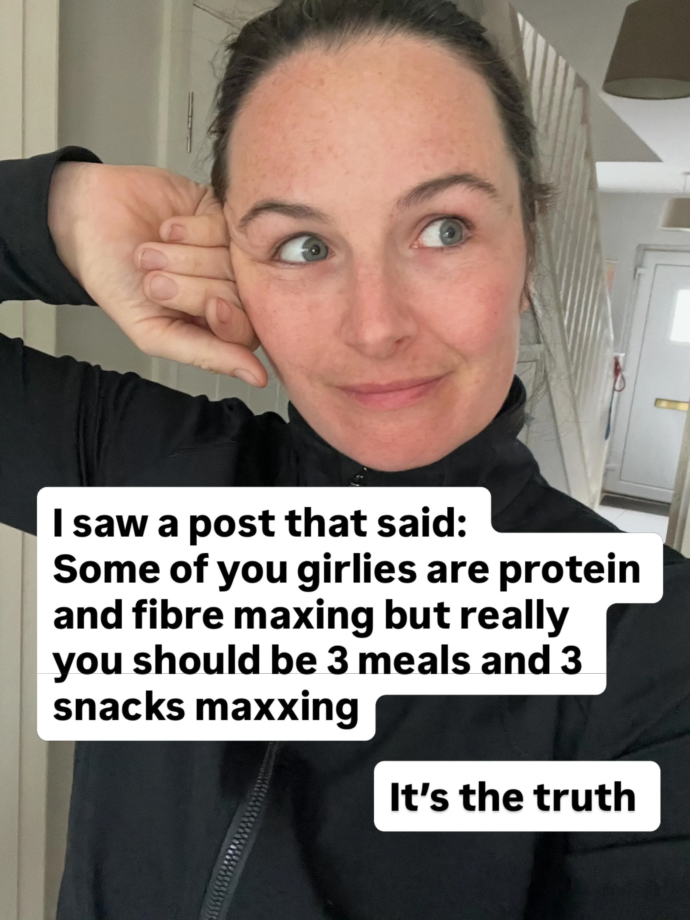 Fibre maxing, collagen maxxing, protein maxxing but you don&rsquo;t eat regularly, binge and restrict? 

I&rsquo;m calling you in. 

Scared of carbs and training fasted? 

I&rsquo;m calling you in. 

What start of with well meaning intentions but now