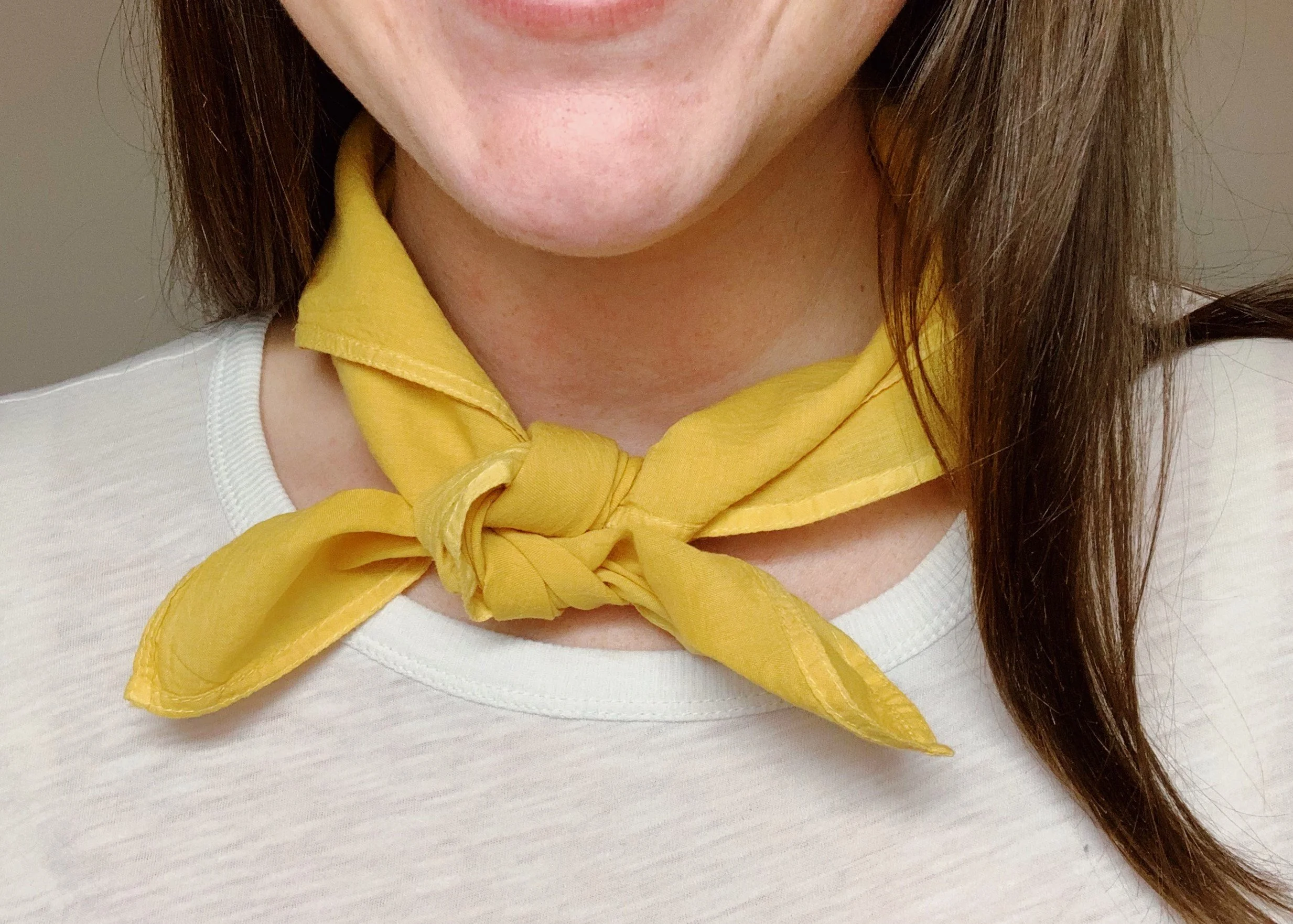 Onion peel dyed neckerchief