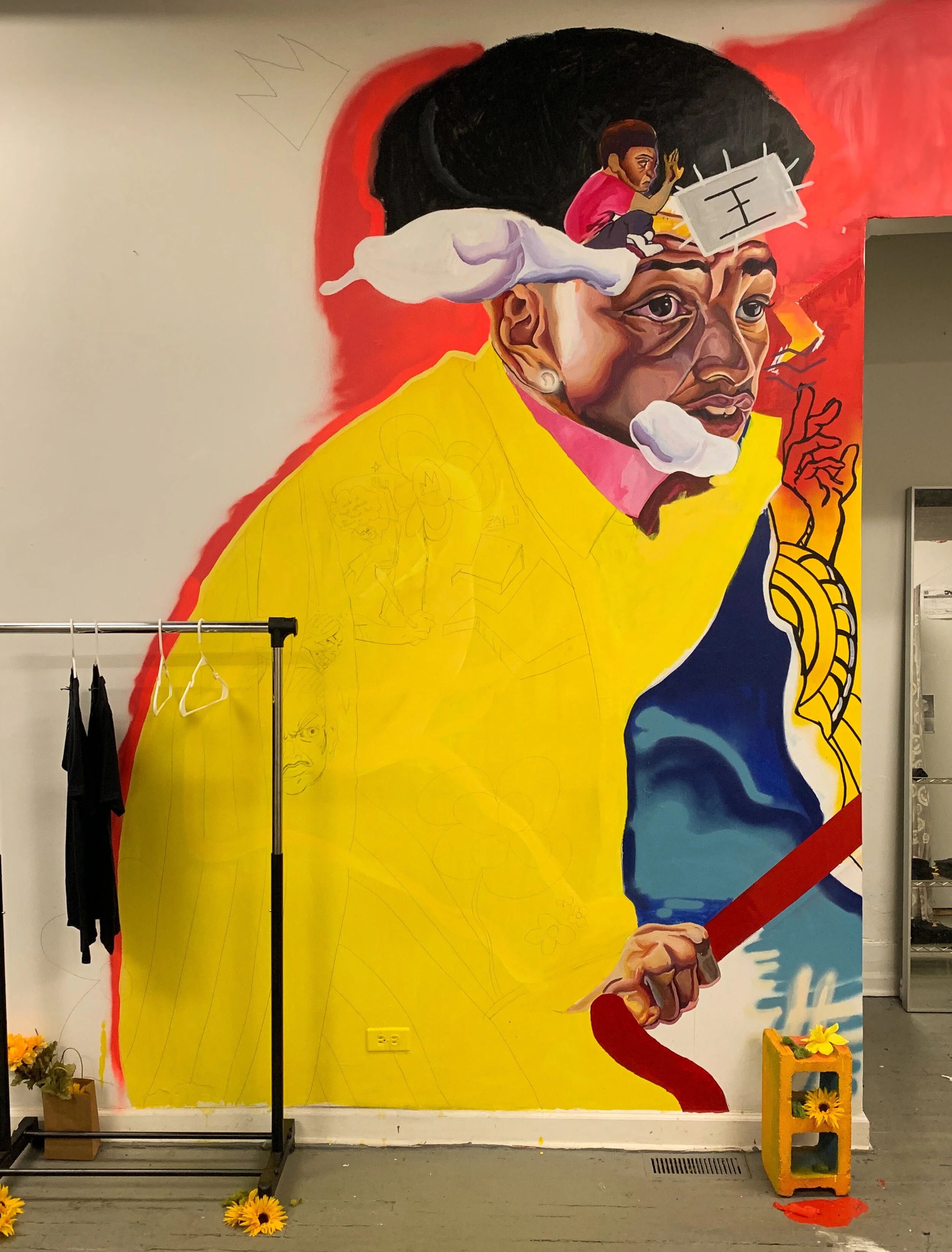  Mural work for the  “Where this flower blooms”  exhibition that took place at happy  gallery chicago. 