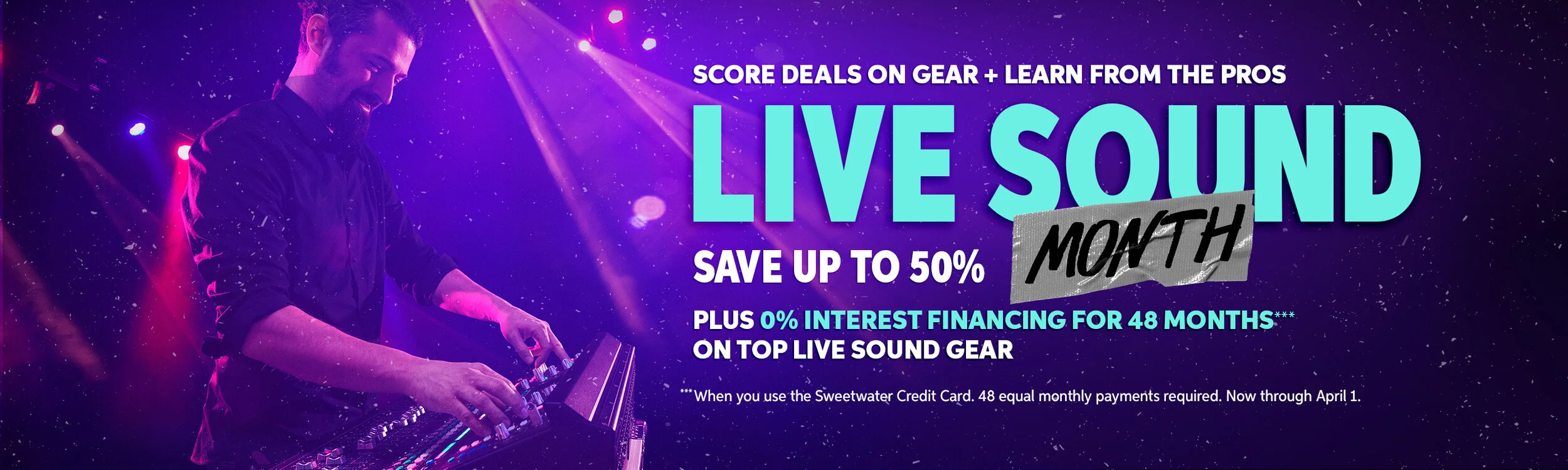 Sweetwater.com Landing Page Banner