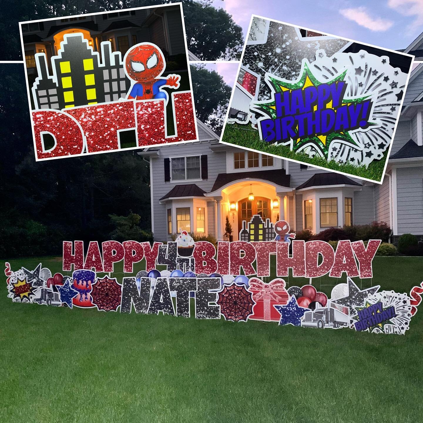 Spidey came to celebrate Nate's big day! Happy 4️⃣!! 🕷🕸

💥Now booking August &amp; September on thesignsquadnj.com. 

.
.
.
.

#yardcards #happybirthday #birthdaydecoration #birthdaysurprise
#birthdaycelebrations
#birthdaygirl #birthdayboy #birthd